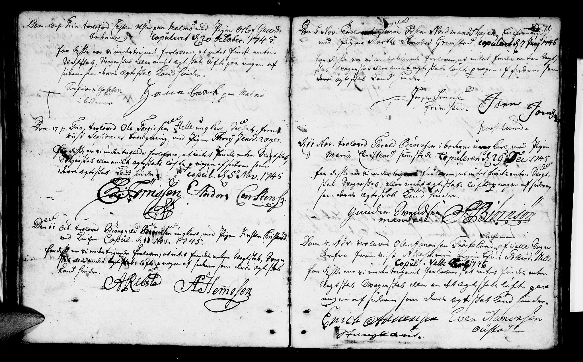 Mandal sokneprestkontor, AV/SAK-1111-0030/F/Fa/Faa/L0002: Parish register (official) no. A 2, 1720-1754, p. 71