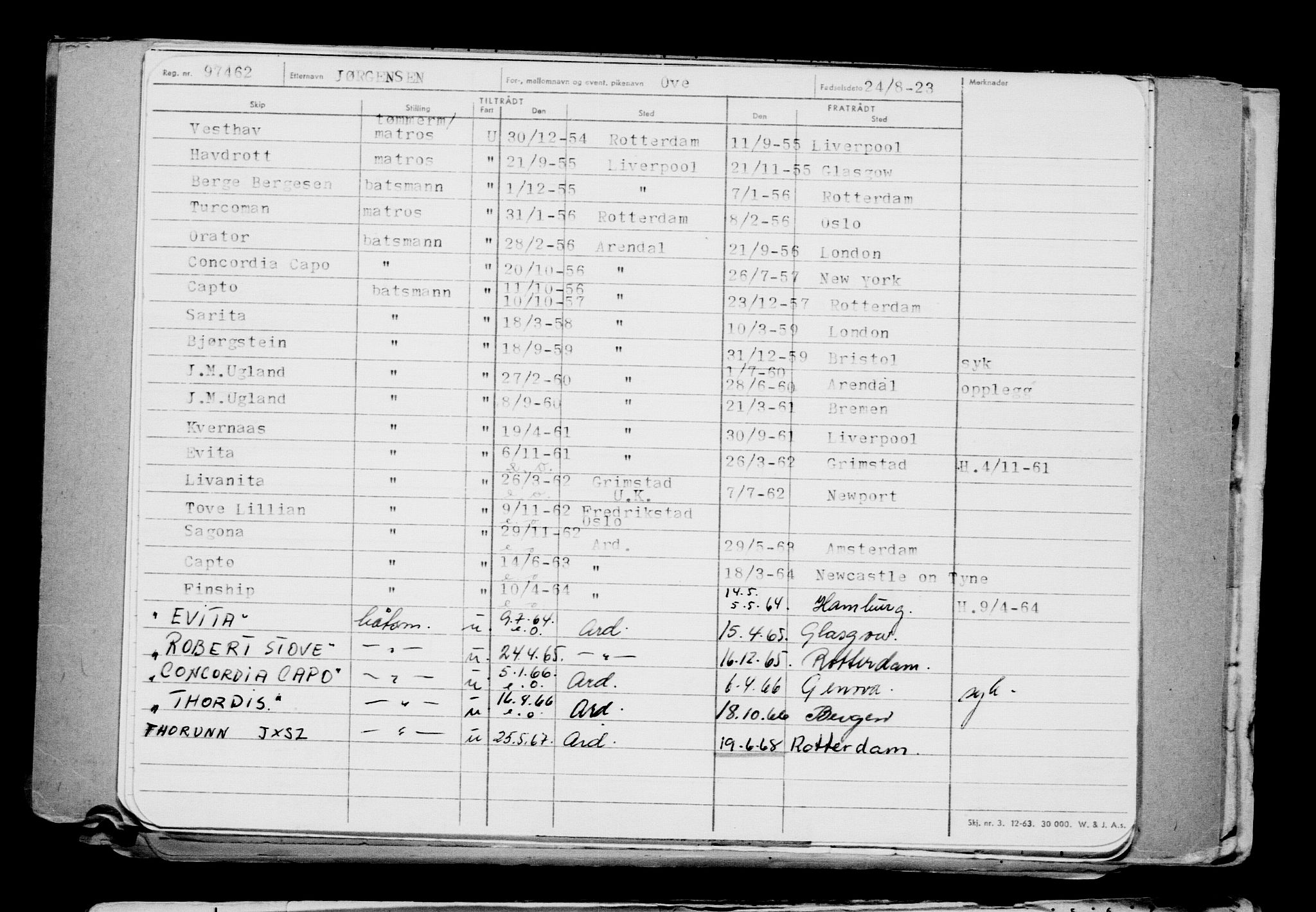 Direktoratet for sjømenn, AV/RA-S-3545/G/Gb/L0222: Hovedkort, 1923, p. 259