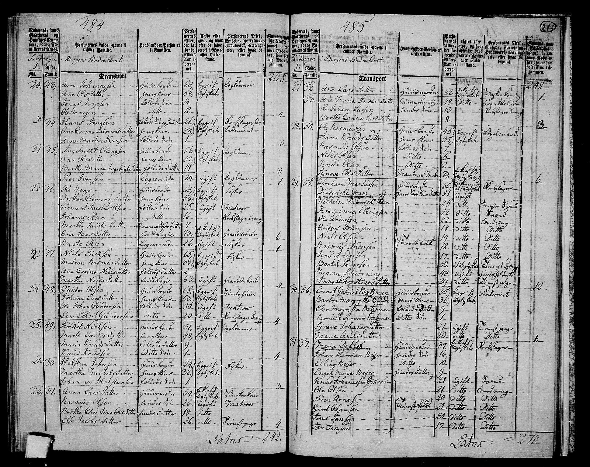 RA, 1801 census for 1301 Bergen, 1801, p. 272b-273a