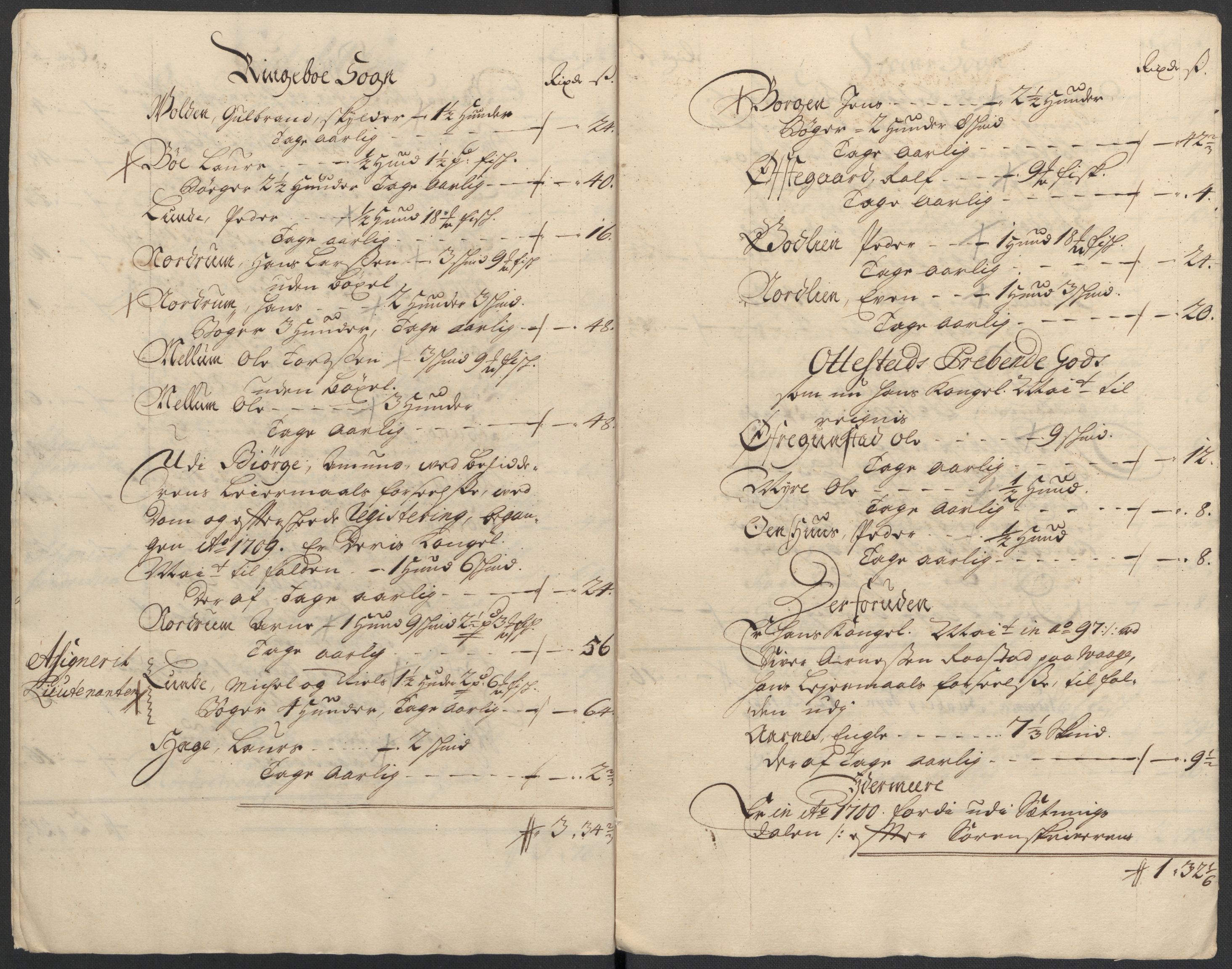 Rentekammeret inntil 1814, Reviderte regnskaper, Fogderegnskap, AV/RA-EA-4092/R17/L1179: Fogderegnskap Gudbrandsdal, 1708-1710, p. 324