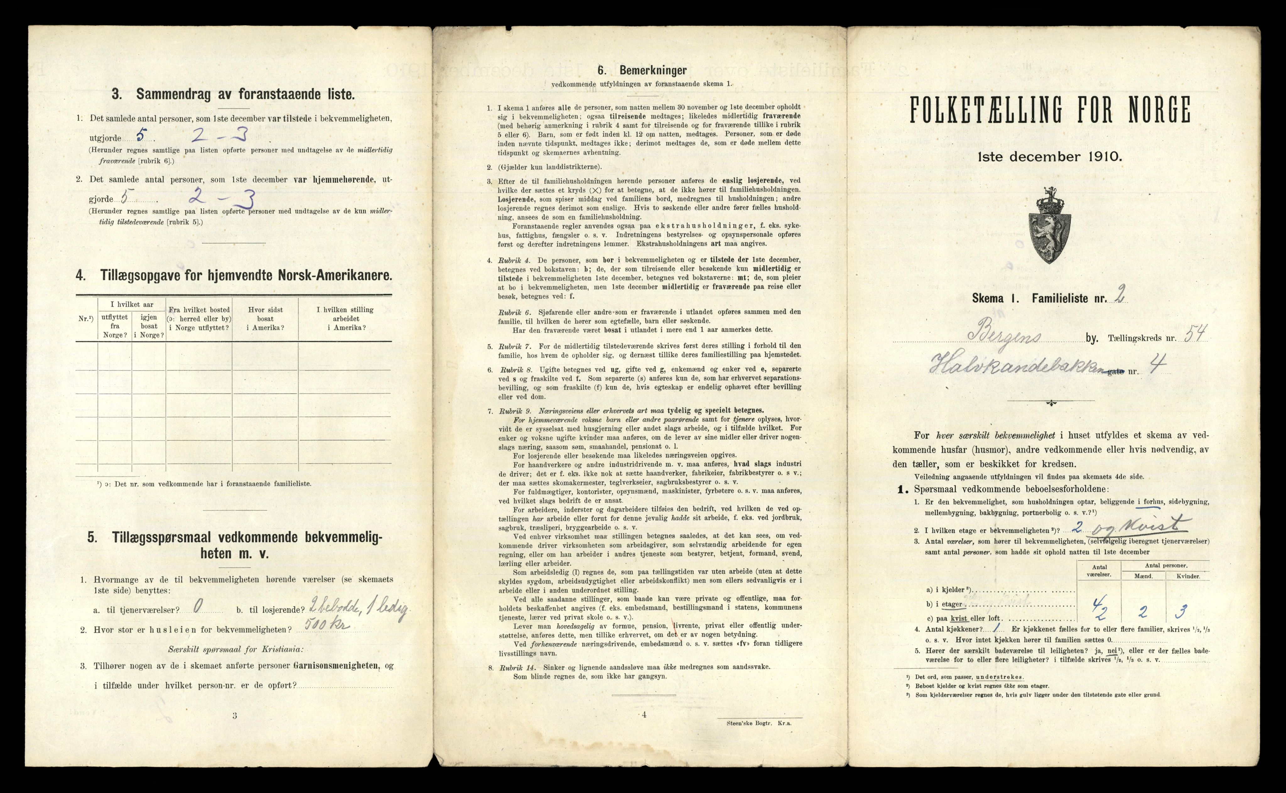 RA, 1910 census for Bergen, 1910, p. 19047