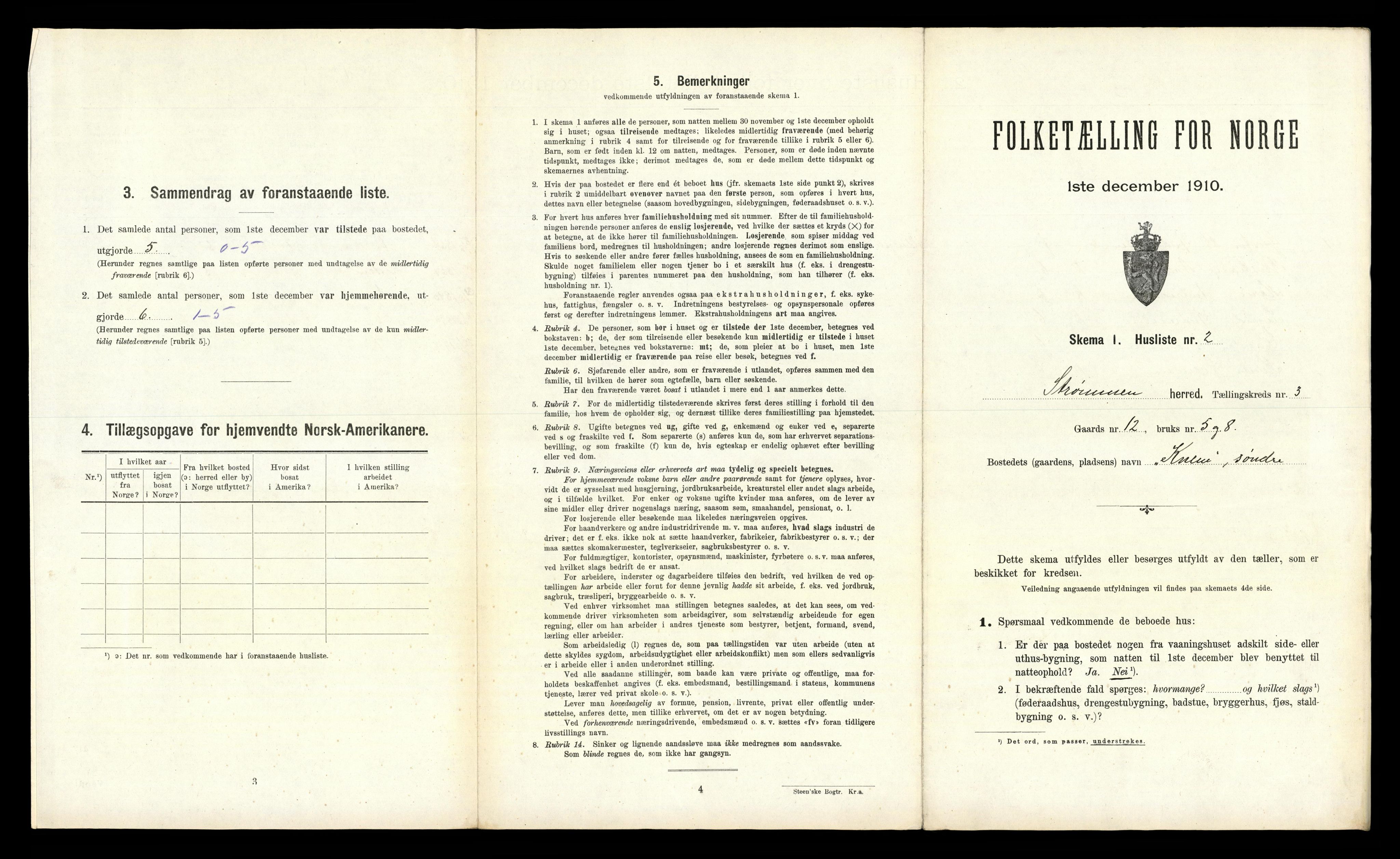 RA, 1910 census for Strømm, 1910, p. 216