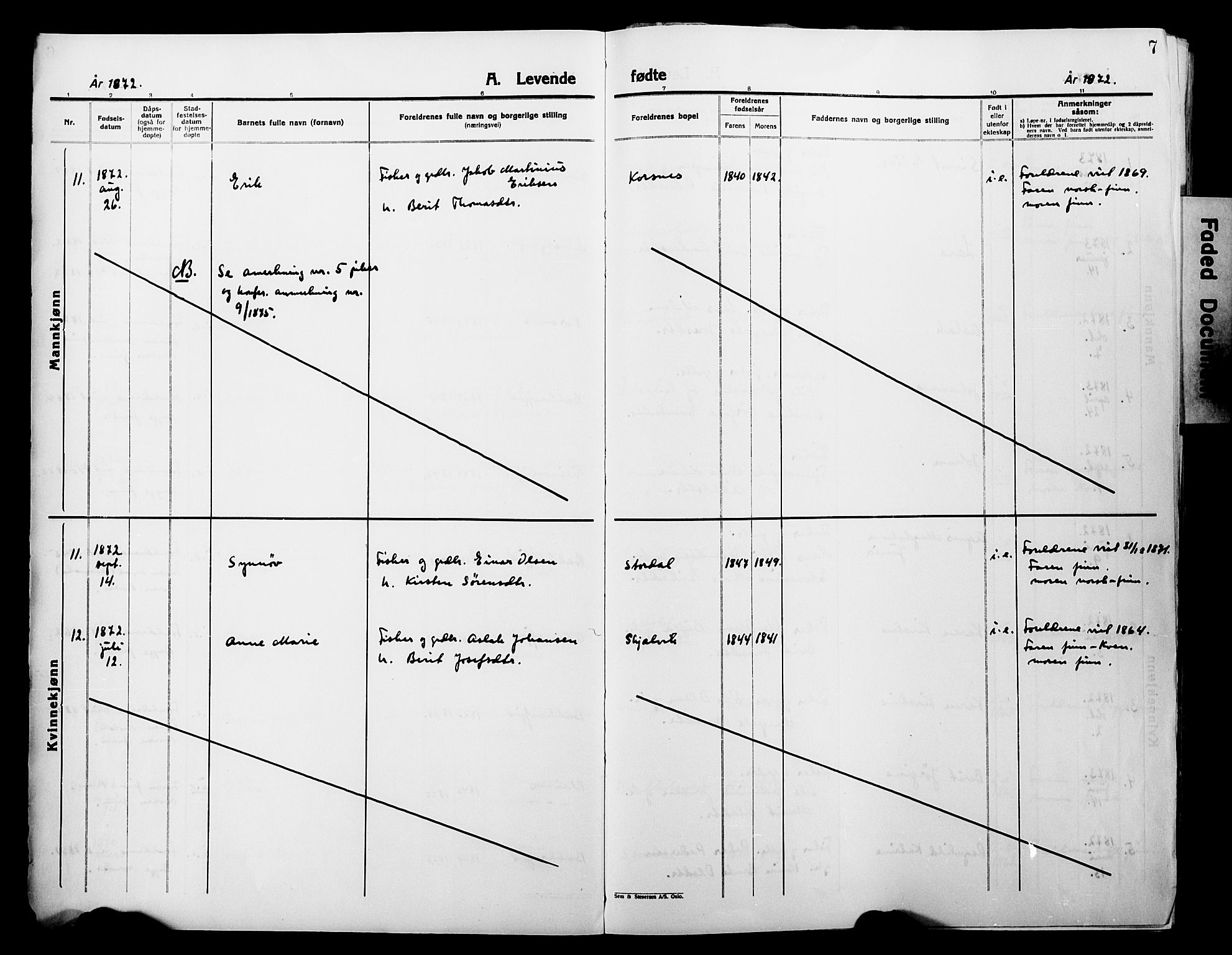 Lebesby sokneprestkontor, AV/SATØ-S-1353/H/Ha/L0004kirke: Parish register (official) no. 4, 1870-1902, p. 7