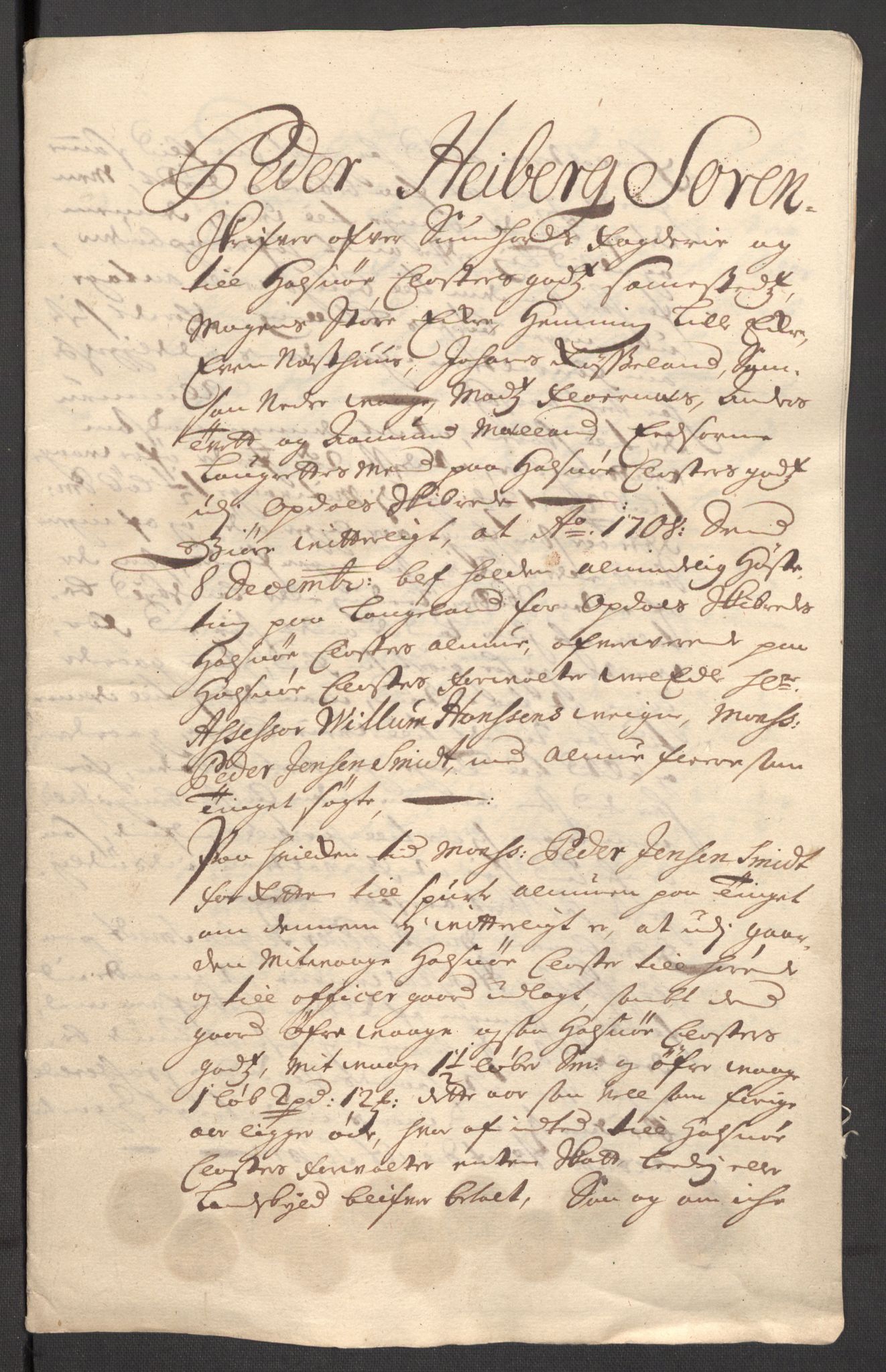 Rentekammeret inntil 1814, Reviderte regnskaper, Fogderegnskap, AV/RA-EA-4092/R48/L2985: Fogderegnskap Sunnhordland og Hardanger, 1708, p. 260