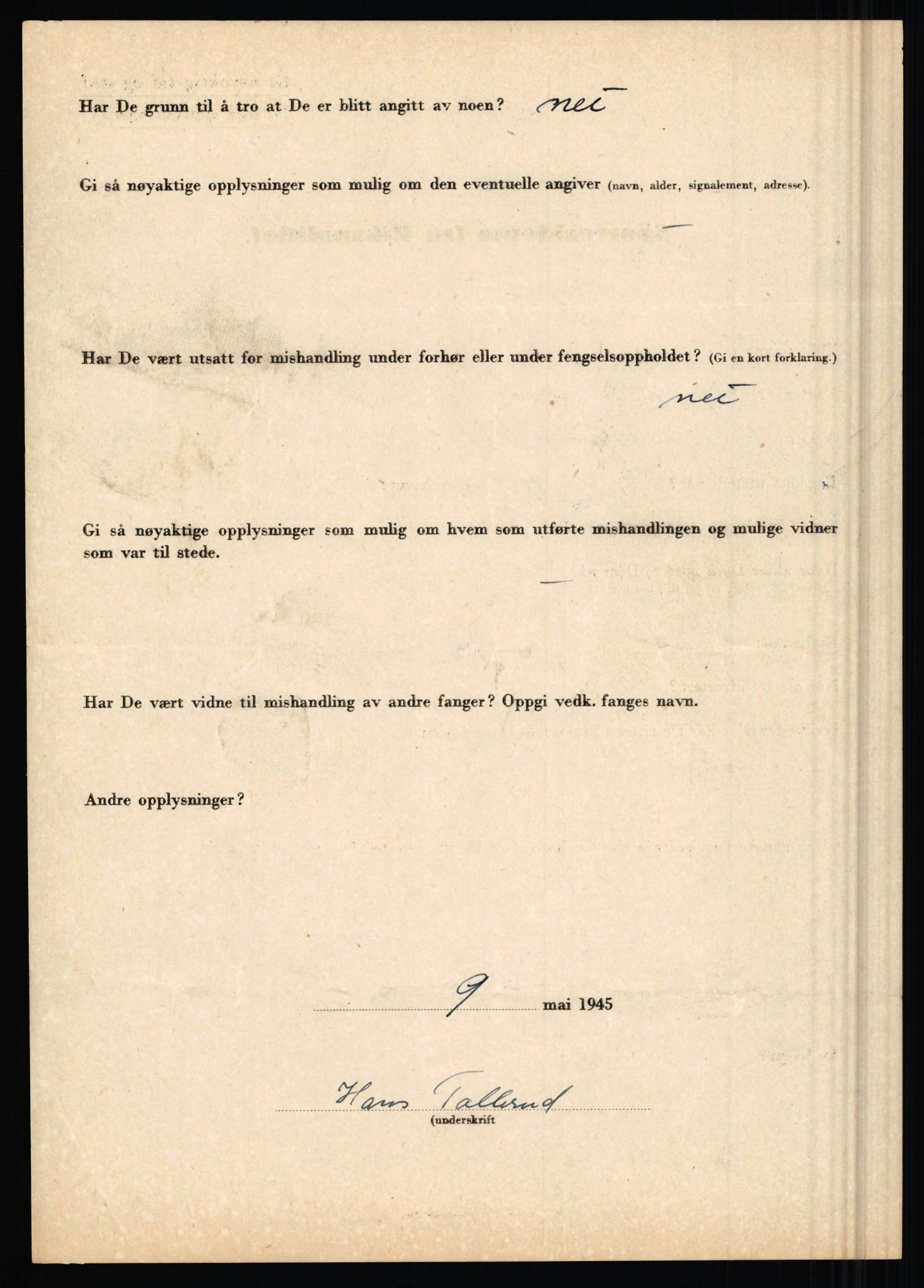 Rikspolitisjefen, AV/RA-S-1560/L/L0017: Tidemann, Hermann G. - Veum, Tjostolv, 1940-1945, p. 110