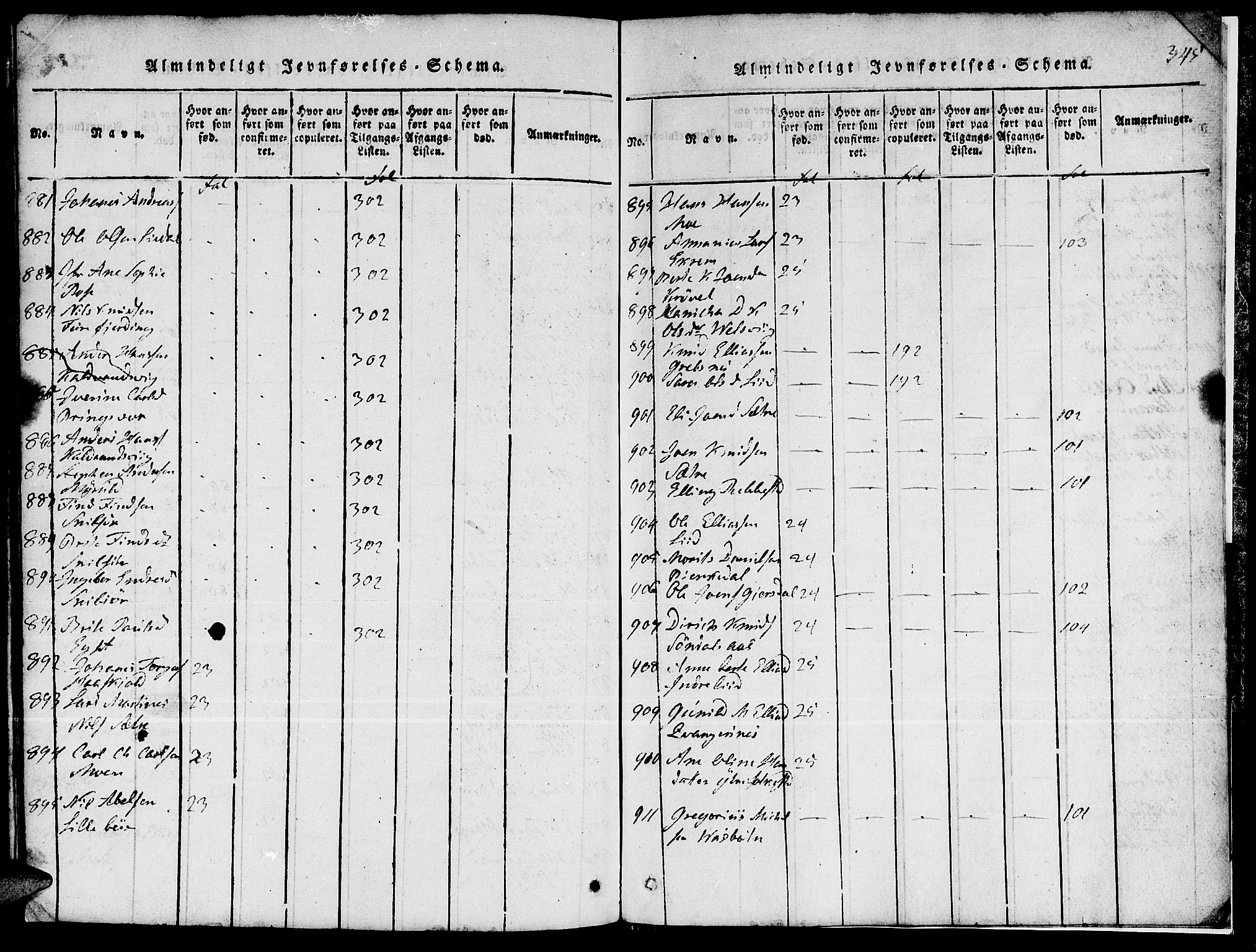 Ministerialprotokoller, klokkerbøker og fødselsregistre - Møre og Romsdal, AV/SAT-A-1454/511/L0155: Parish register (copy) no. 511C01, 1817-1829, p. 345