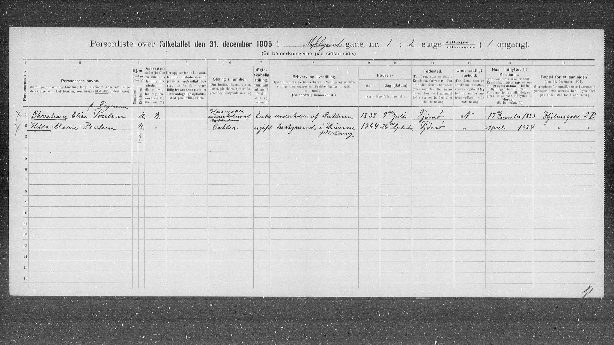 OBA, Municipal Census 1905 for Kristiania, 1905, p. 35826