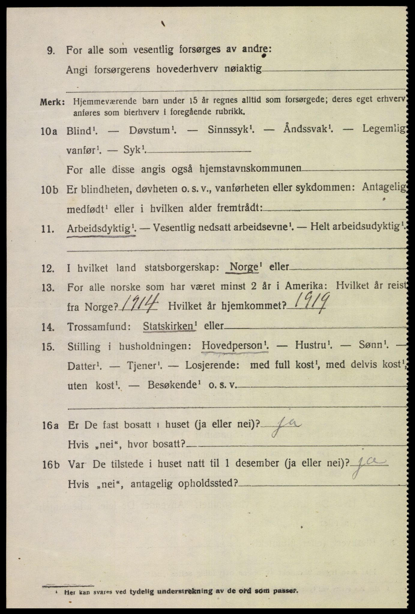 SAK, 1920 census for Eiken, 1920, p. 446