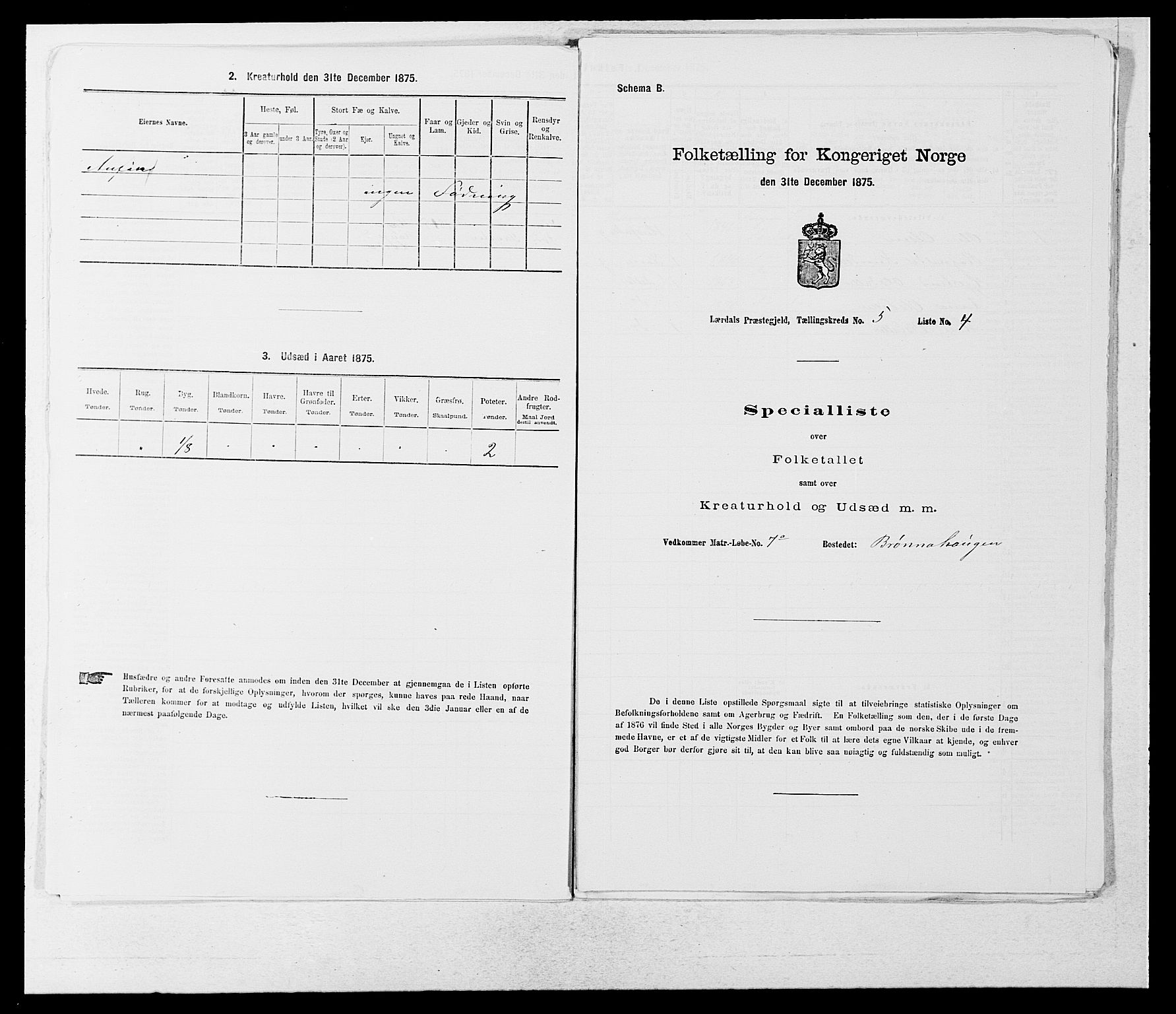 SAB, 1875 census for 1422P Lærdal, 1875, p. 653