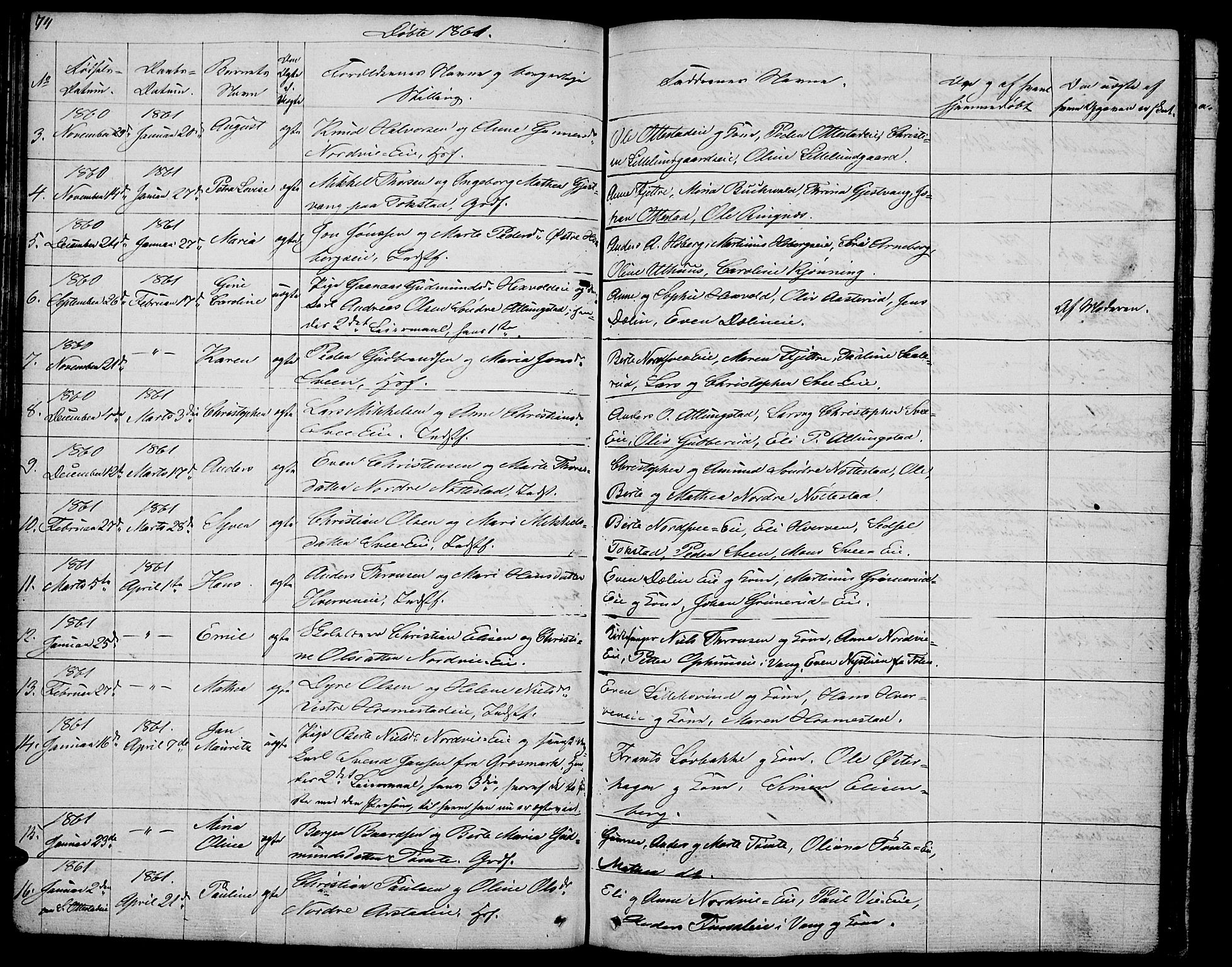 Stange prestekontor, AV/SAH-PREST-002/L/L0002: Parish register (copy) no. 2, 1838-1879, p. 74