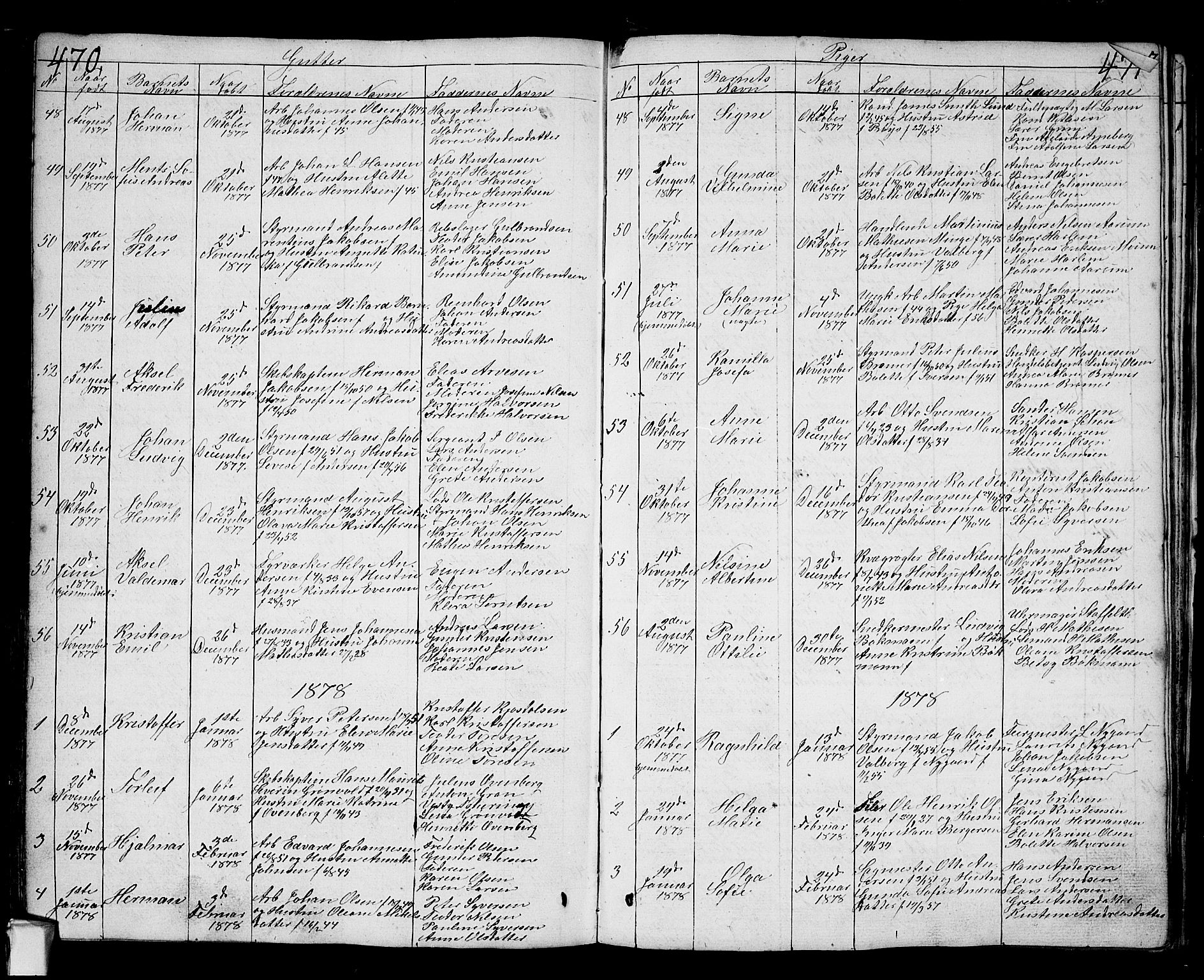 Fredrikstad prestekontor Kirkebøker, SAO/A-11082/G/Ga/L0001: Parish register (copy) no. 1, 1824-1879, p. 470-471