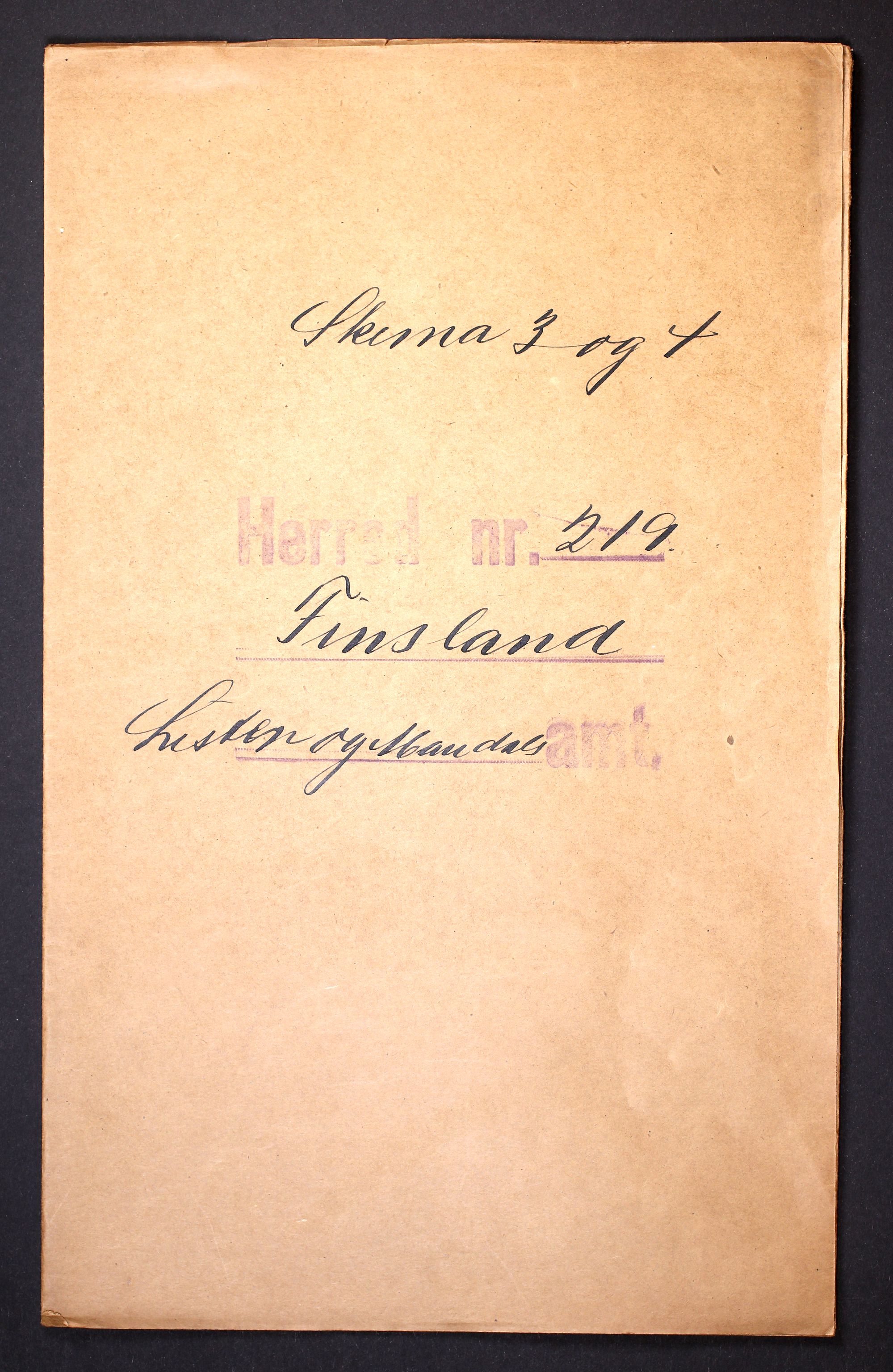 RA, 1910 census for Finsland, 1910, p. 1