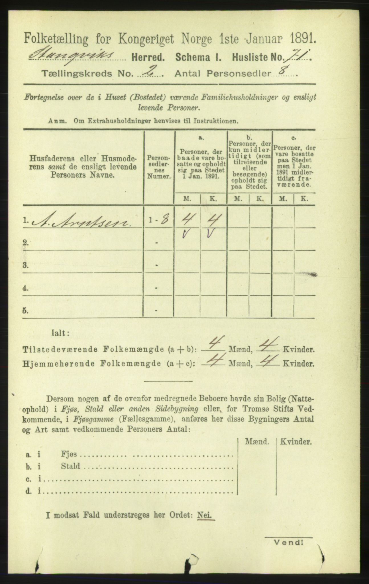 RA, 1891 census for 1564 Stangvik, 1891, p. 656