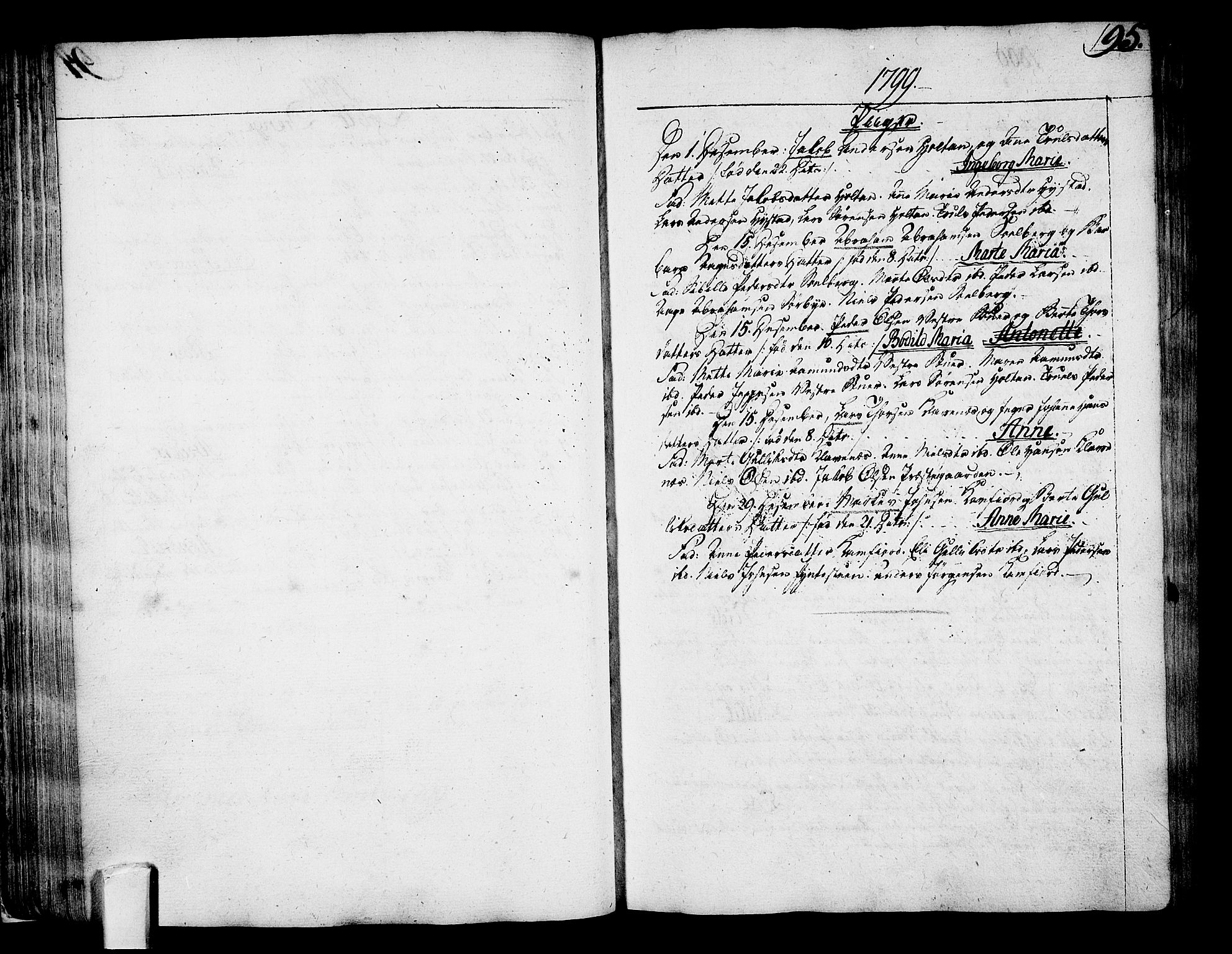 Sandar kirkebøker, SAKO/A-243/F/Fa/L0003: Parish register (official) no. 3, 1789-1814, p. 95