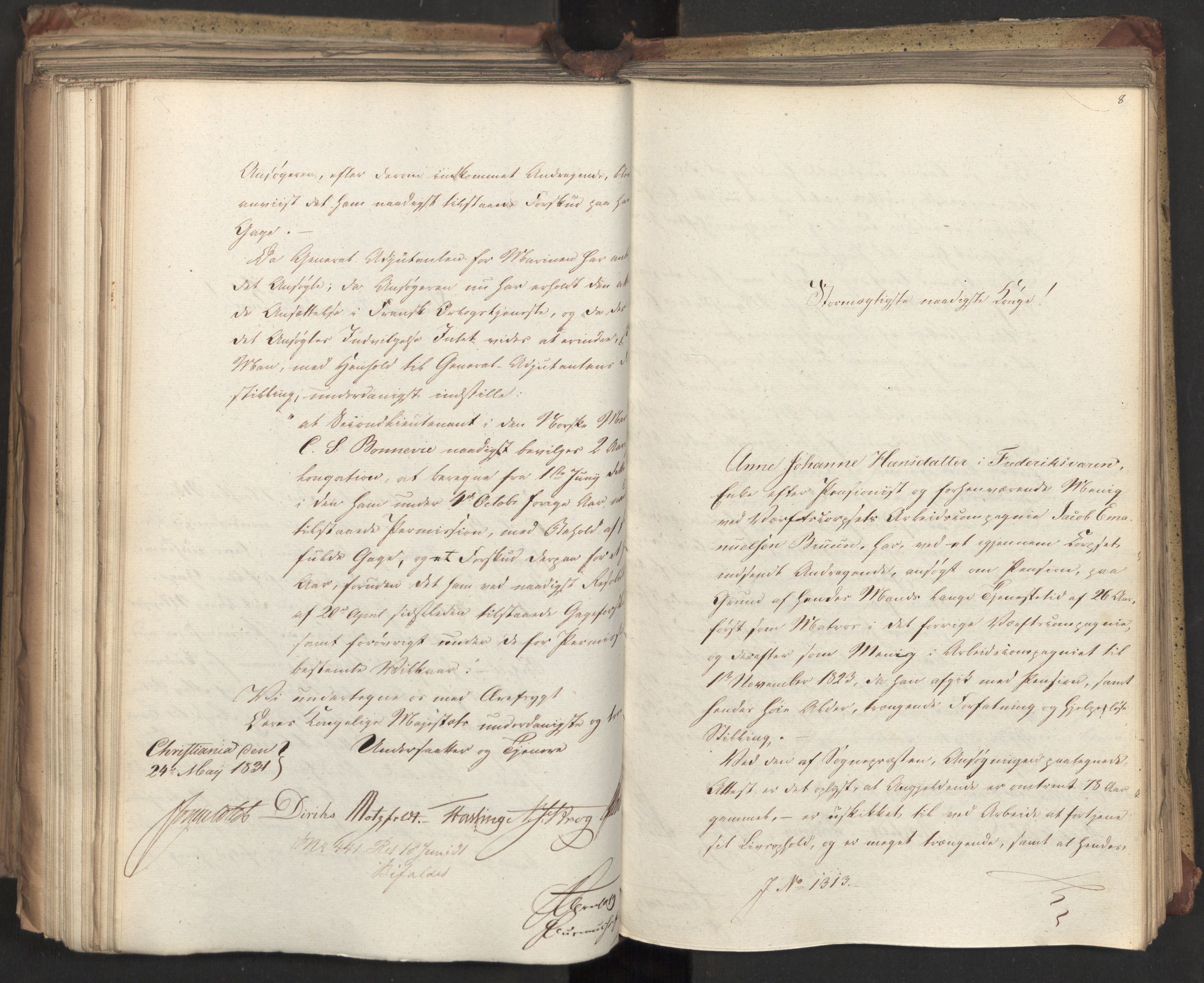 Statsrådsavdelingen i Stockholm, AV/RA-S-1003/D/Da/L0071: Regjeringsinnstillinger nr. 1222-1364, 1831, p. 398