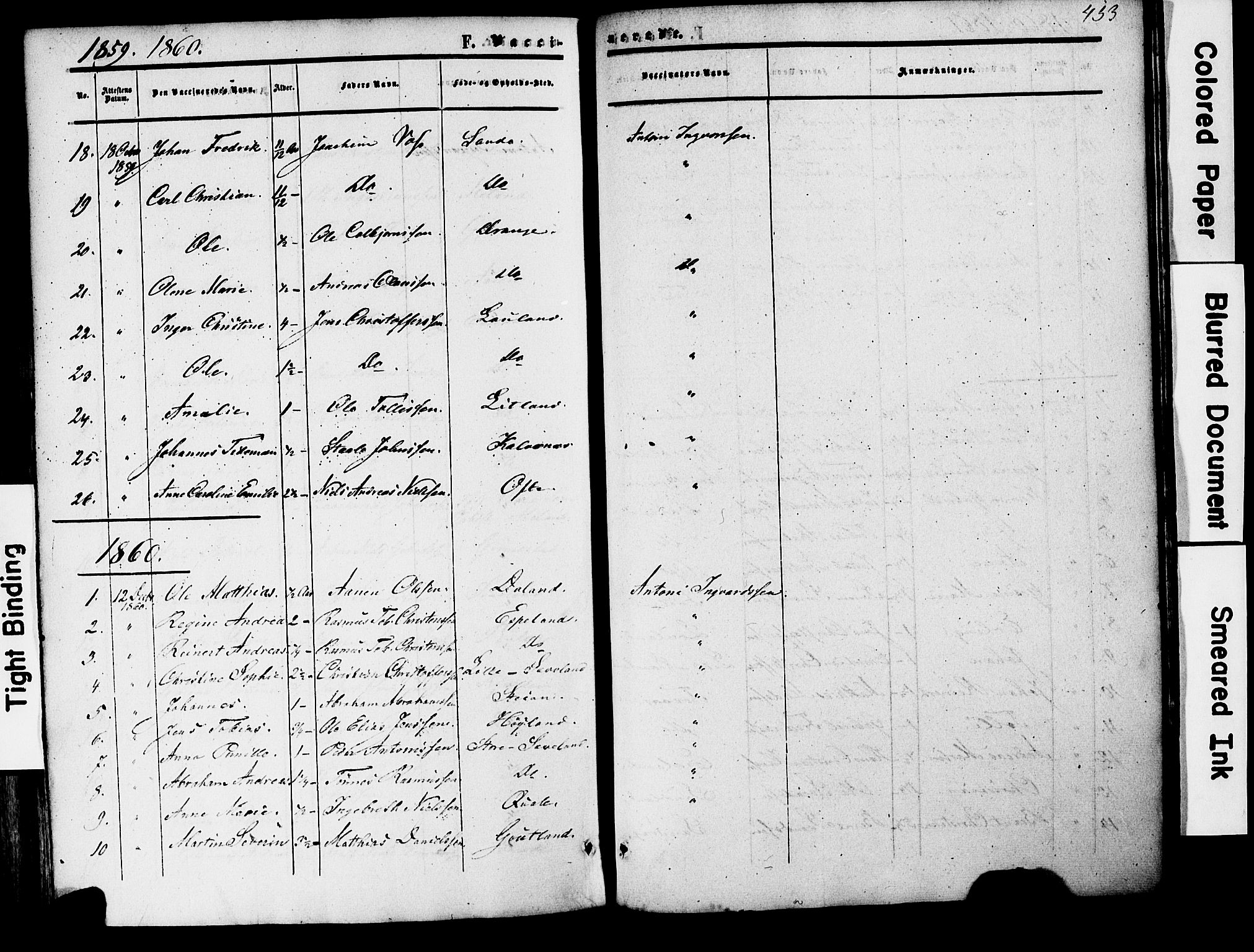 Herad sokneprestkontor, AV/SAK-1111-0018/F/Fa/Faa/L0005: Parish register (official) no. A 5, 1853-1886, p. 453