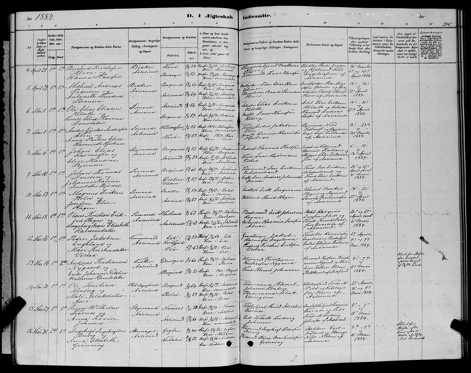 Ministerialprotokoller, klokkerbøker og fødselsregistre - Møre og Romsdal, AV/SAT-A-1454/529/L0466: Parish register (copy) no. 529C03, 1878-1888, p. 246