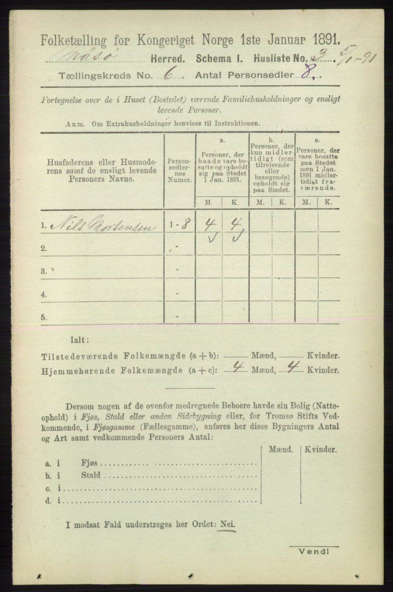 RA, 1891 census for 2018 Måsøy, 1891, p. 1081