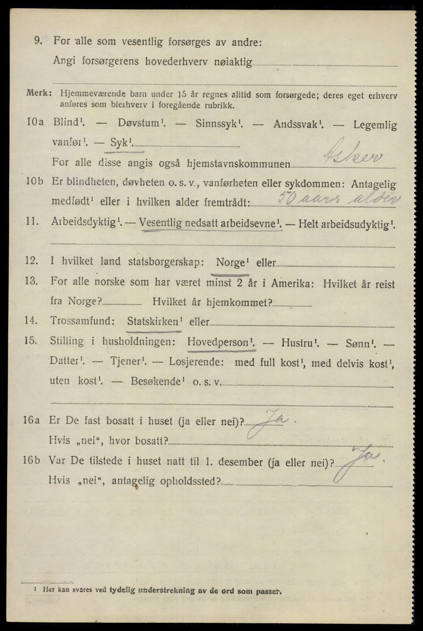 SAO, 1920 census for Asker, 1920, p. 8177