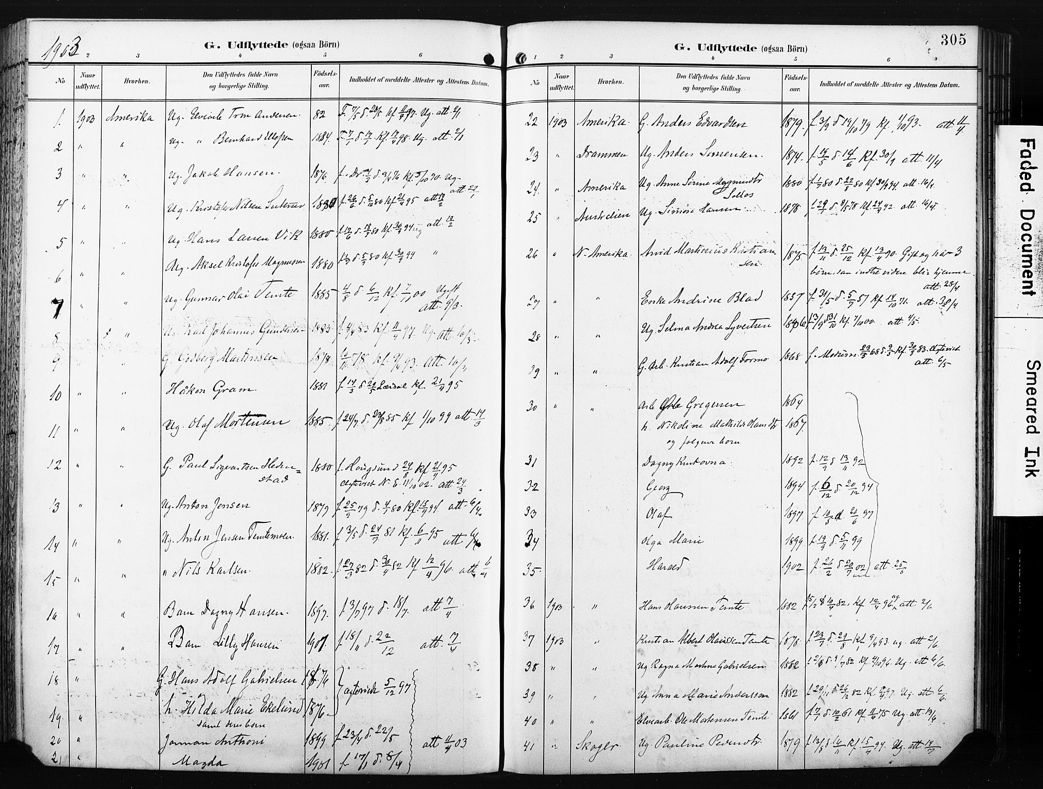 Nedre Eiker kirkebøker, SAKO/A-612/F/Fa/L0005: Parish register (official) no. 5, 1898-1905, p. 305