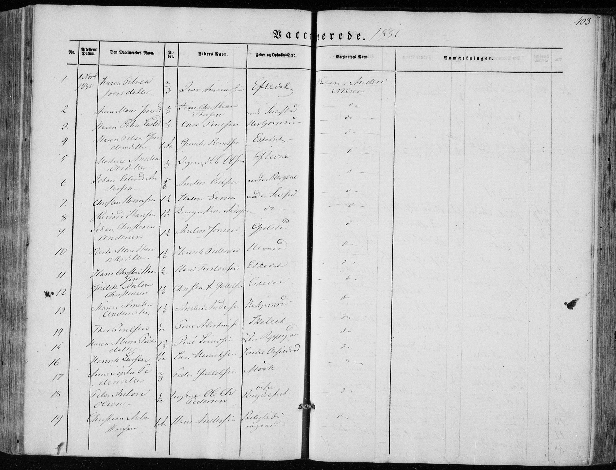 Hedrum kirkebøker, AV/SAKO-A-344/F/Fa/L0006: Parish register (official) no. I 6, 1849-1857, p. 403