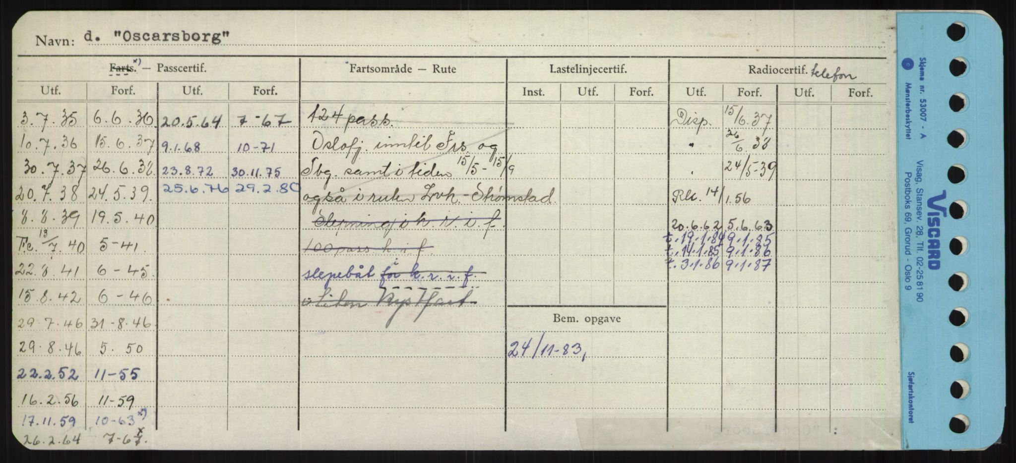 Sjøfartsdirektoratet med forløpere, Skipsmålingen, RA/S-1627/H/Ha/L0004/0002: Fartøy, Mas-R / Fartøy, Odin-R, p. 146