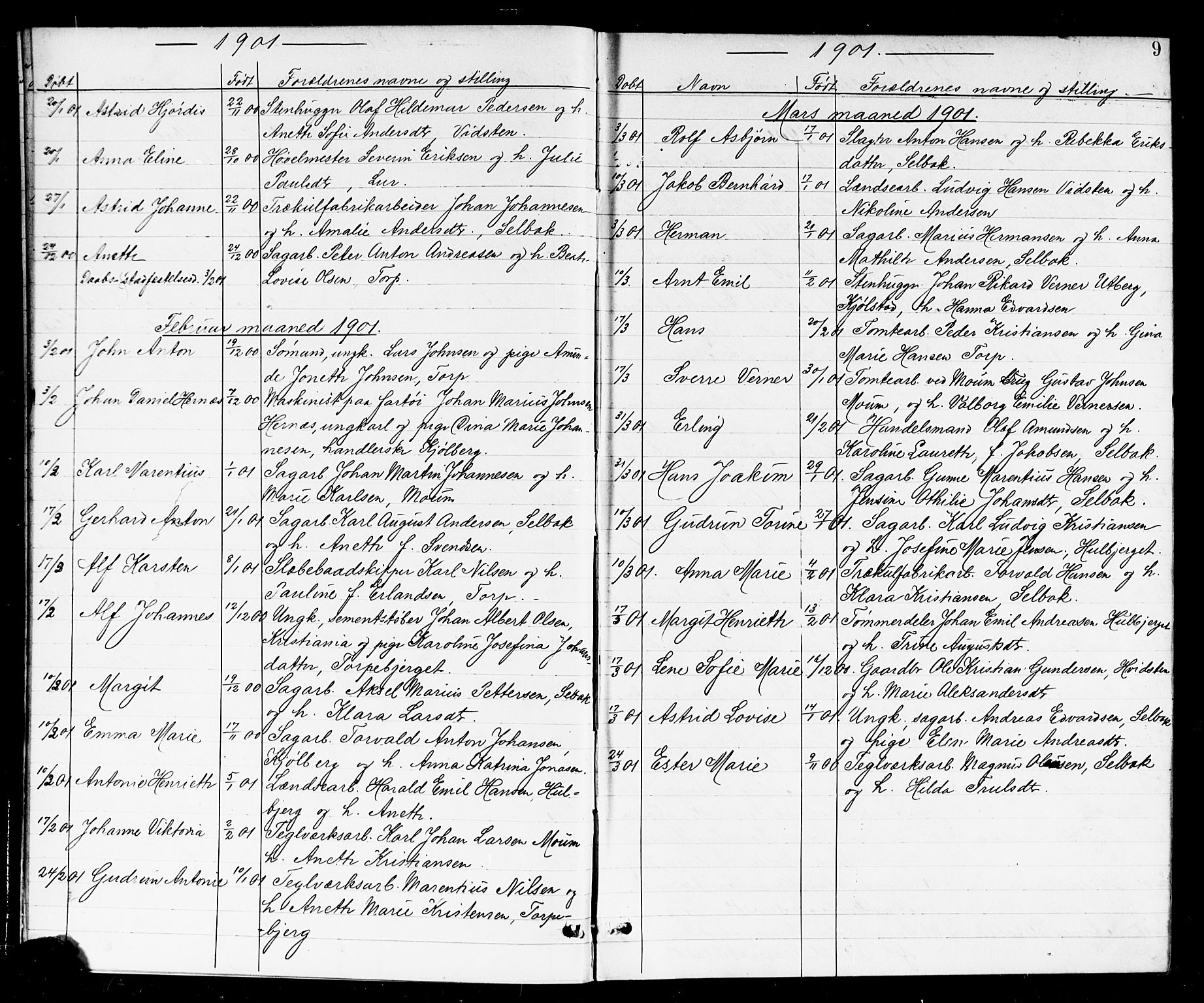 Borge prestekontor Kirkebøker, SAO/A-10903/G/Ga/L0002: Parish register (copy) no. I 2, 1875-1923, p. 9