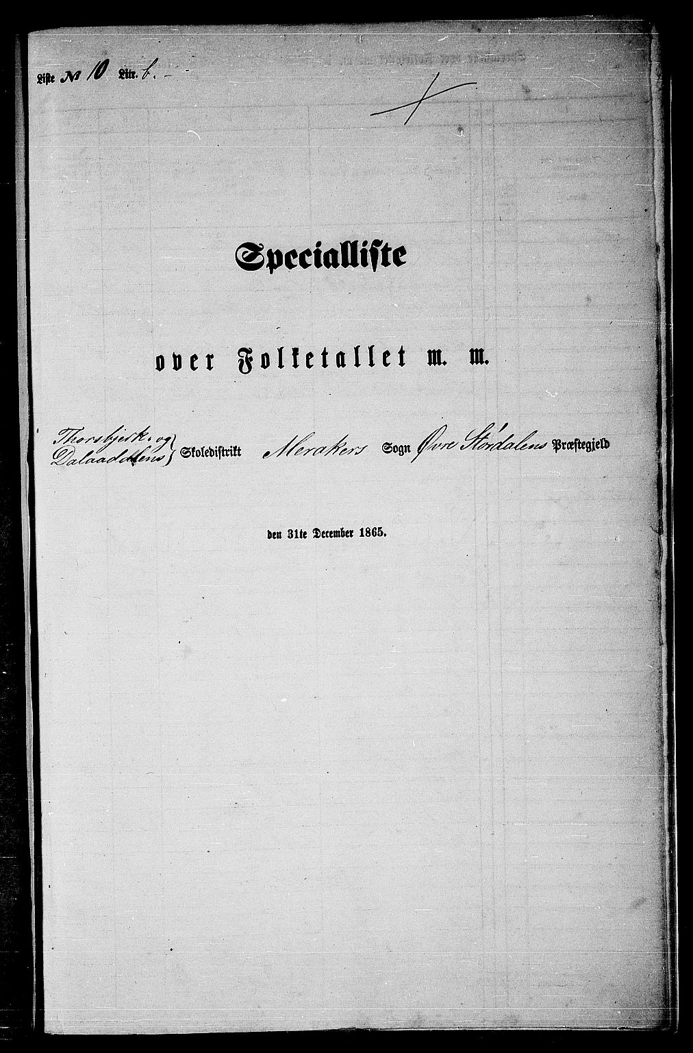 RA, 1865 census for Øvre Stjørdal, 1865, p. 206