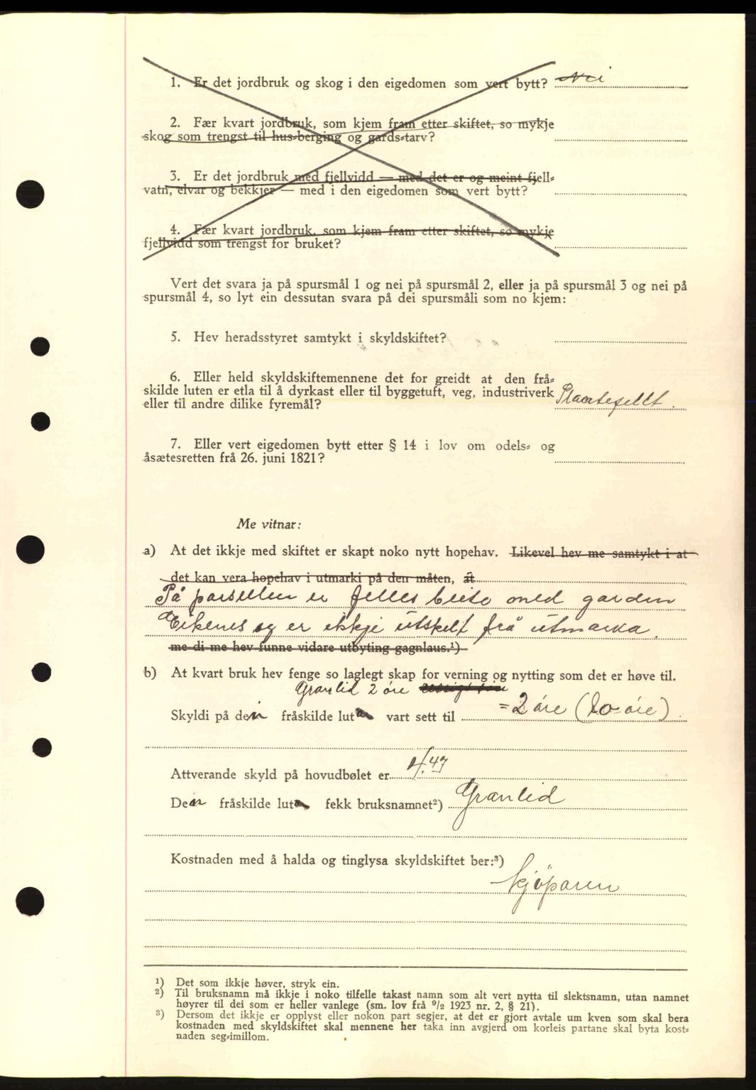 Nordfjord sorenskriveri, SAB/A-2801/02/02b/02bj/L0007: Mortgage book no. A7, 1941-1943, Diary no: : 942/1942