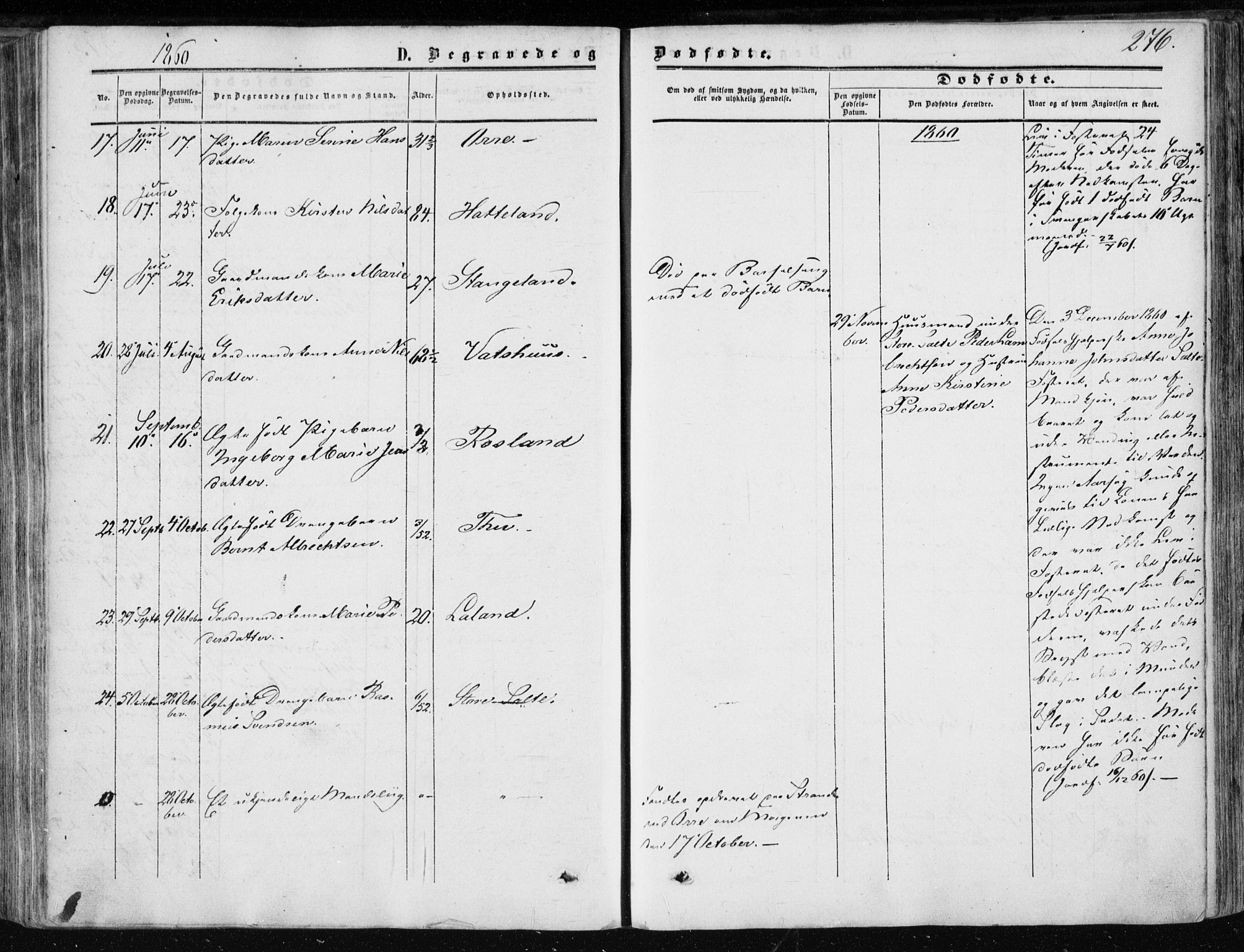 Klepp sokneprestkontor, AV/SAST-A-101803/001/3/30BA/L0005: Parish register (official) no. A 5, 1853-1870, p. 276