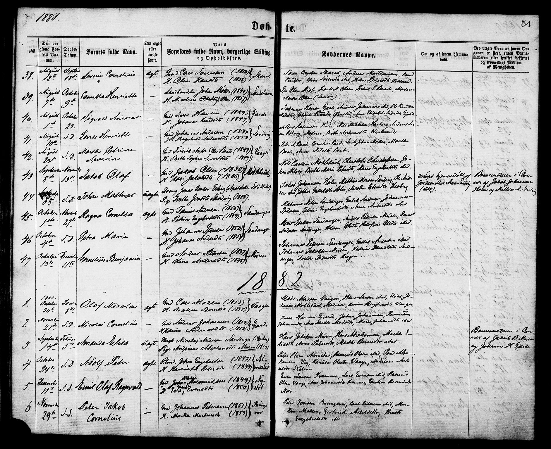 Ministerialprotokoller, klokkerbøker og fødselsregistre - Møre og Romsdal, AV/SAT-A-1454/503/L0035: Parish register (official) no. 503A03, 1865-1884, p. 54