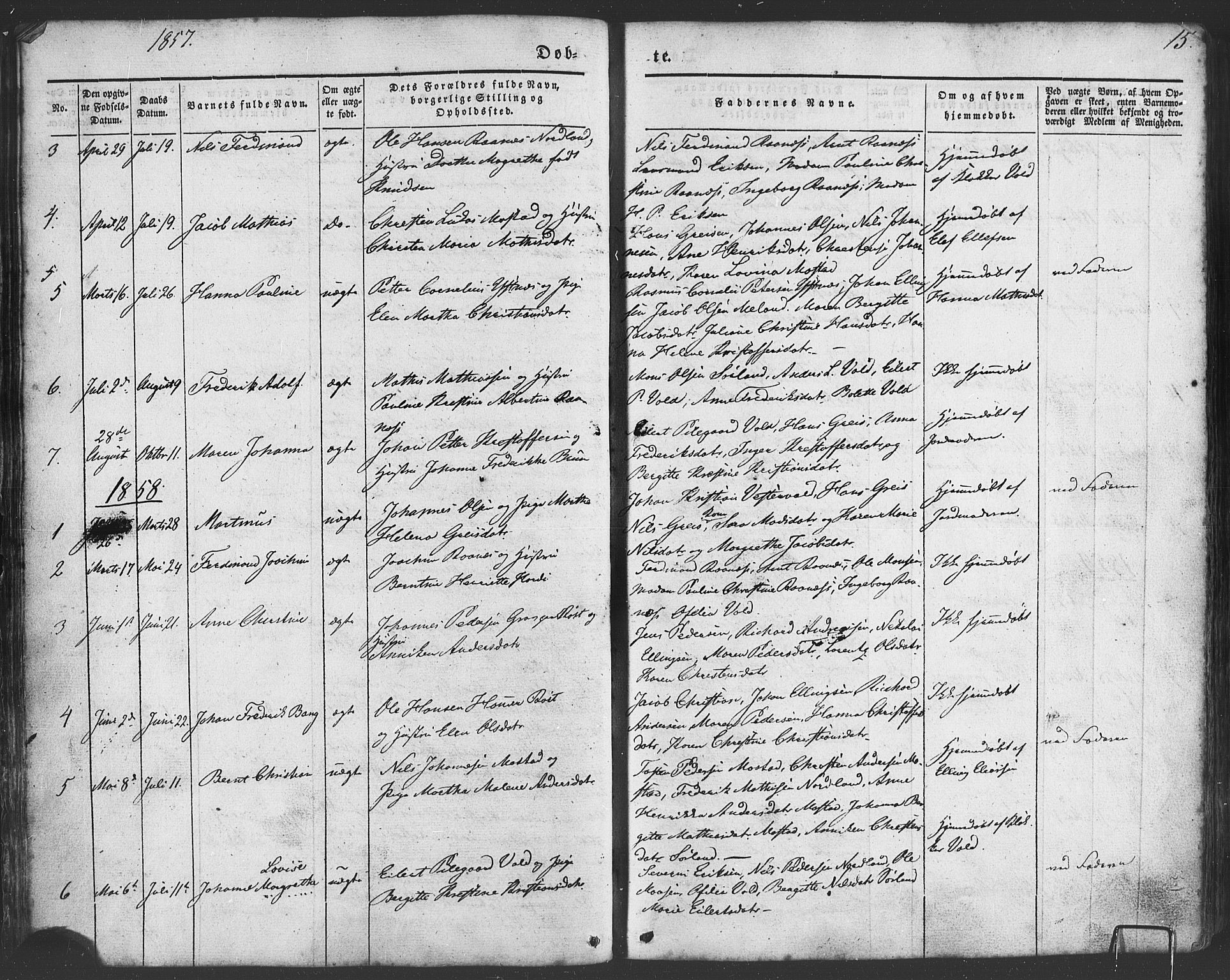 Ministerialprotokoller, klokkerbøker og fødselsregistre - Nordland, SAT/A-1459/807/L0121: Parish register (official) no. 807A04, 1846-1879, p. 15