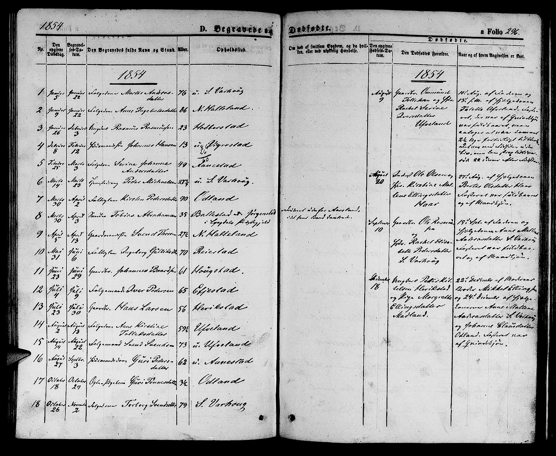 Hå sokneprestkontor, SAST/A-101801/001/30BB/L0002: Parish register (copy) no. B 2, 1854-1883, p. 296