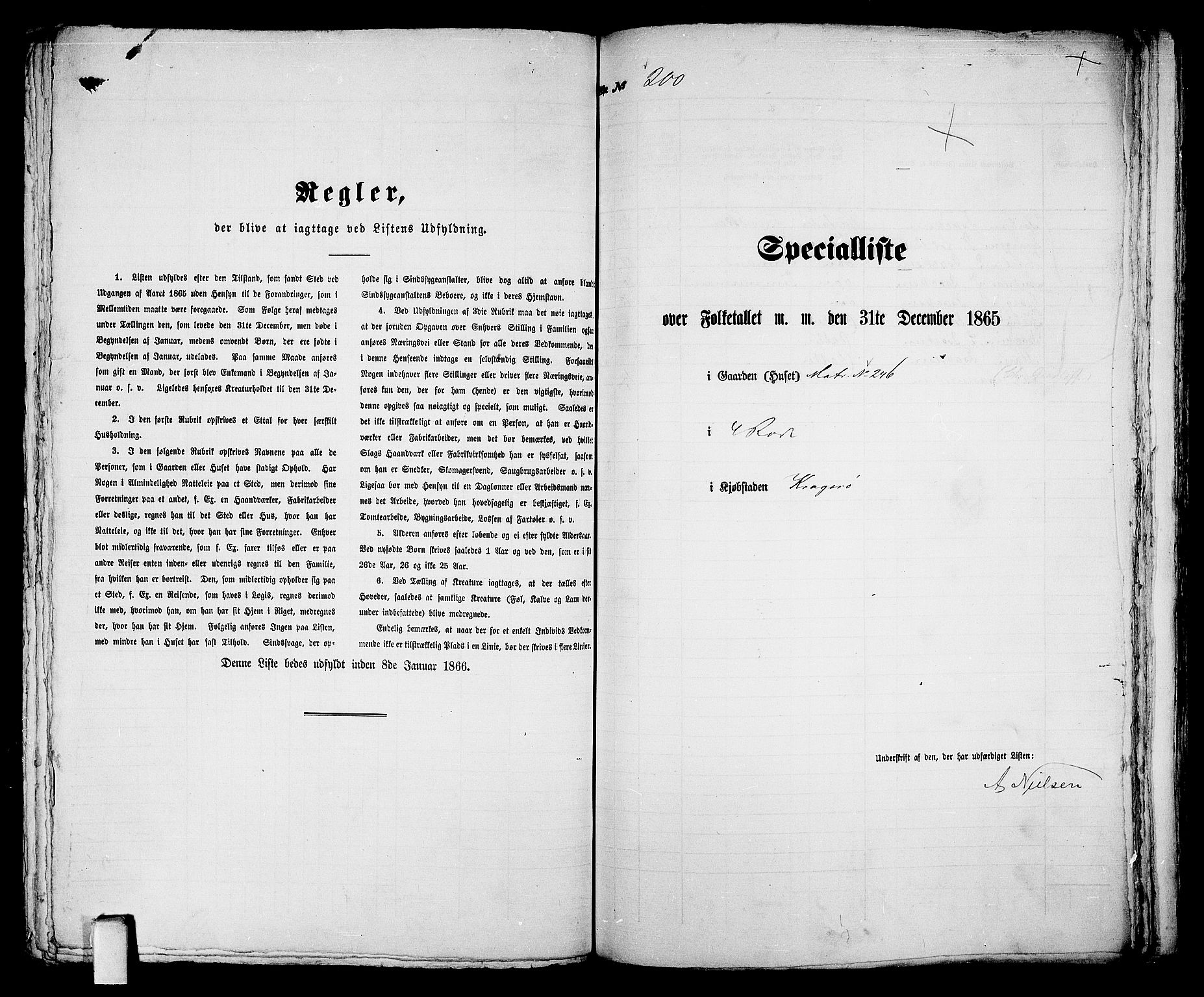 RA, 1865 census for Kragerø/Kragerø, 1865, p. 410