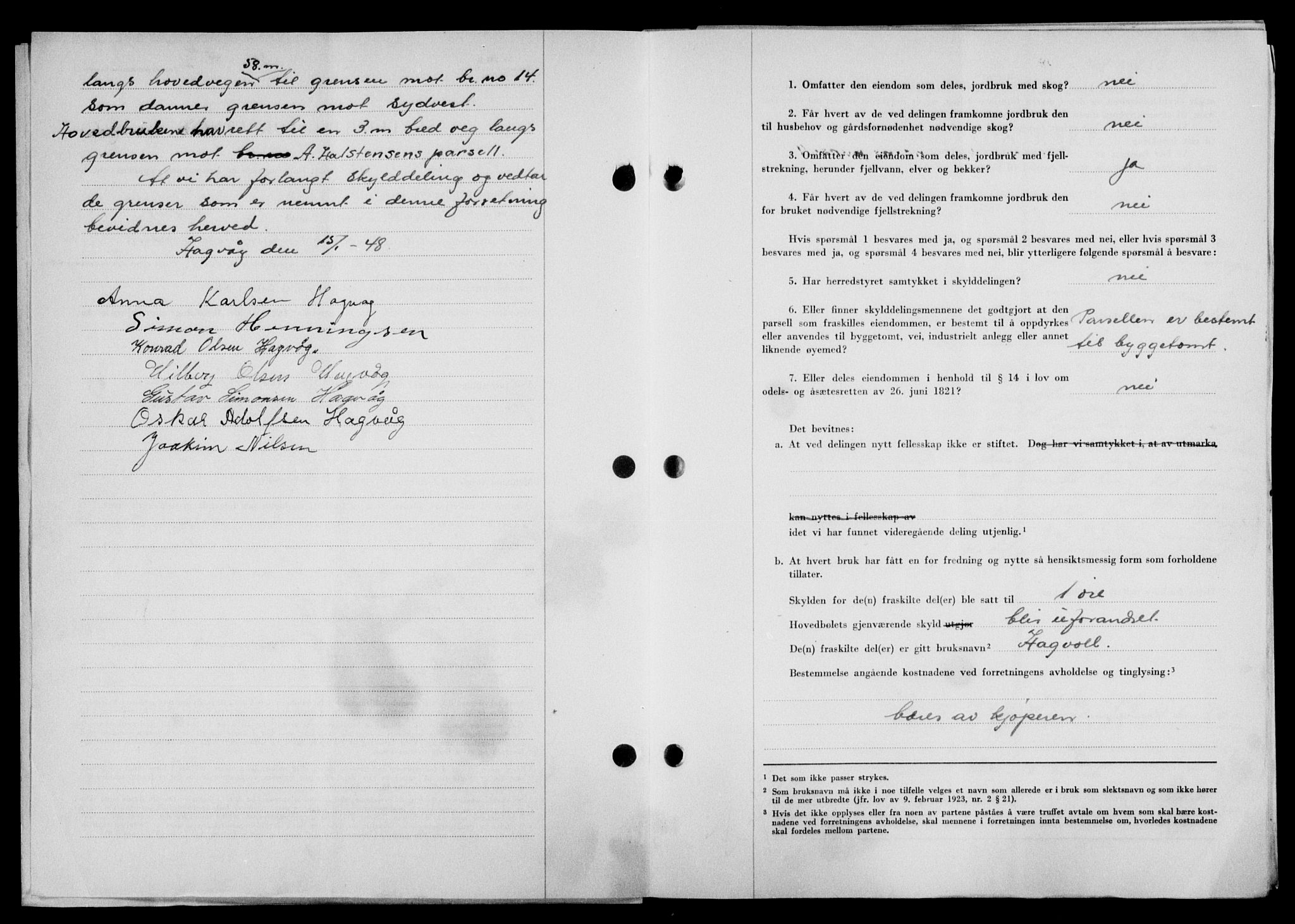 Lofoten sorenskriveri, SAT/A-0017/1/2/2C/L0017a: Mortgage book no. 17a, 1947-1948, Diary no: : 366/1948