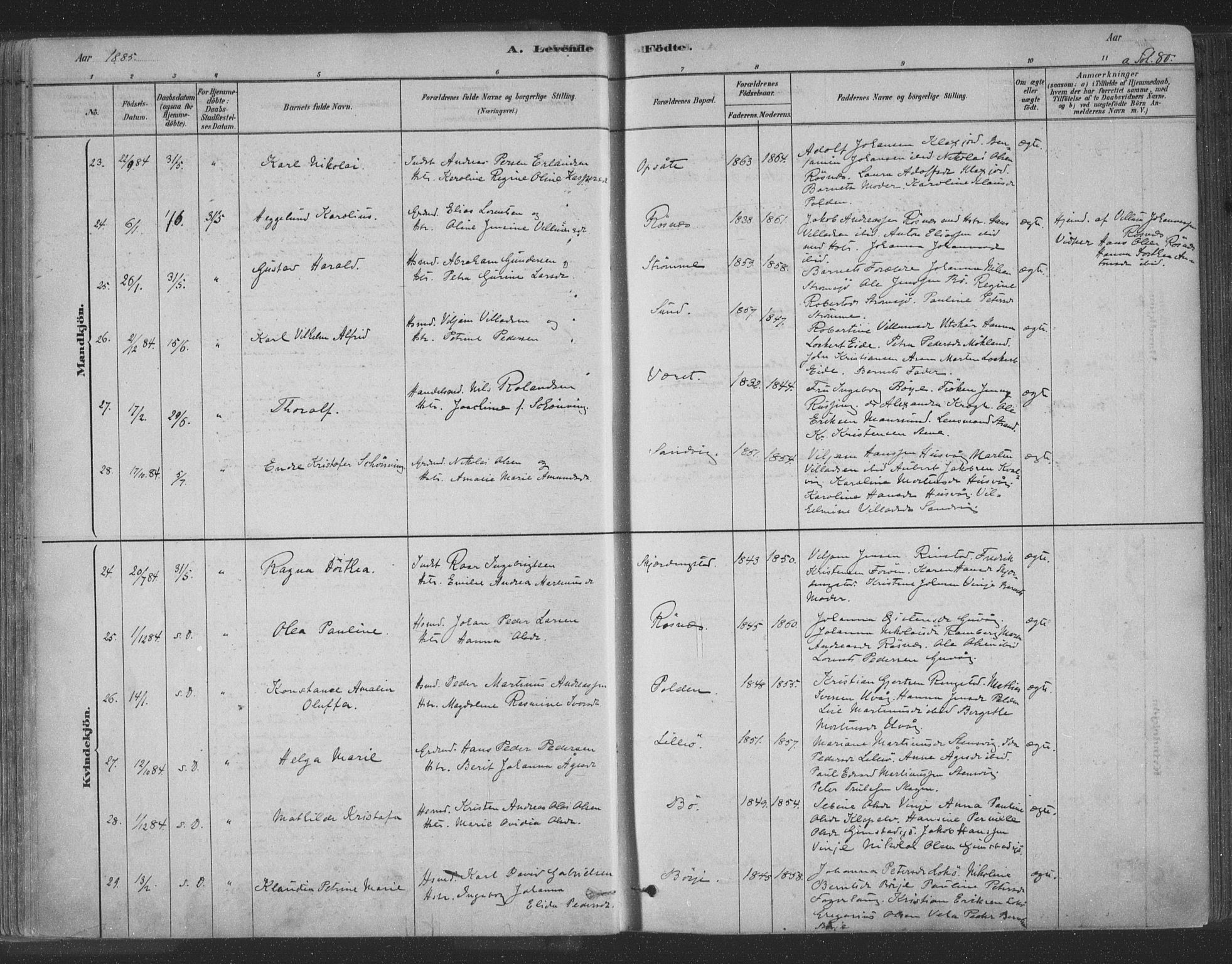 Ministerialprotokoller, klokkerbøker og fødselsregistre - Nordland, AV/SAT-A-1459/891/L1302: Parish register (official) no. 891A07, 1878-1895, p. 80