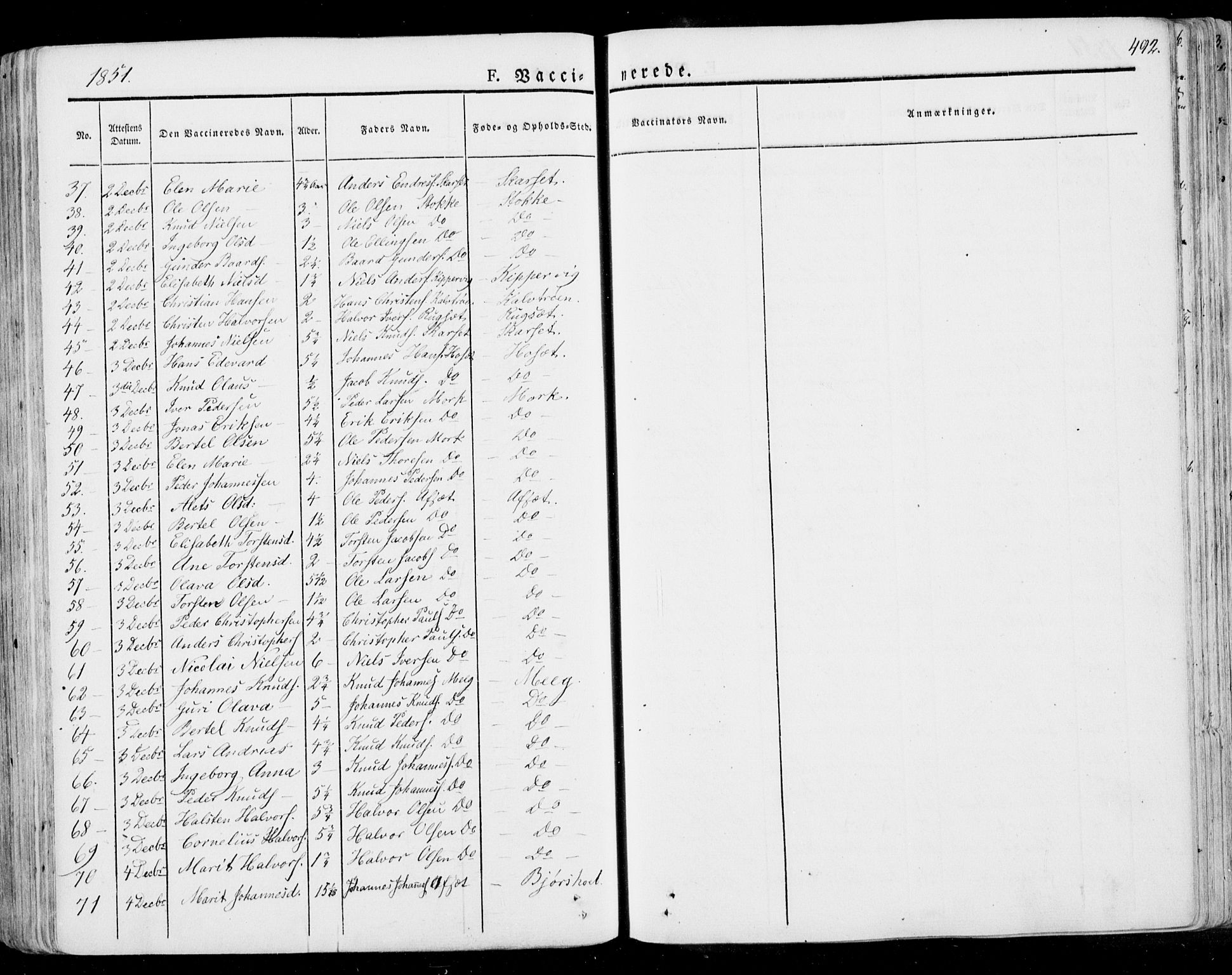 Ministerialprotokoller, klokkerbøker og fødselsregistre - Møre og Romsdal, SAT/A-1454/568/L0803: Parish register (official) no. 568A10, 1830-1853, p. 492