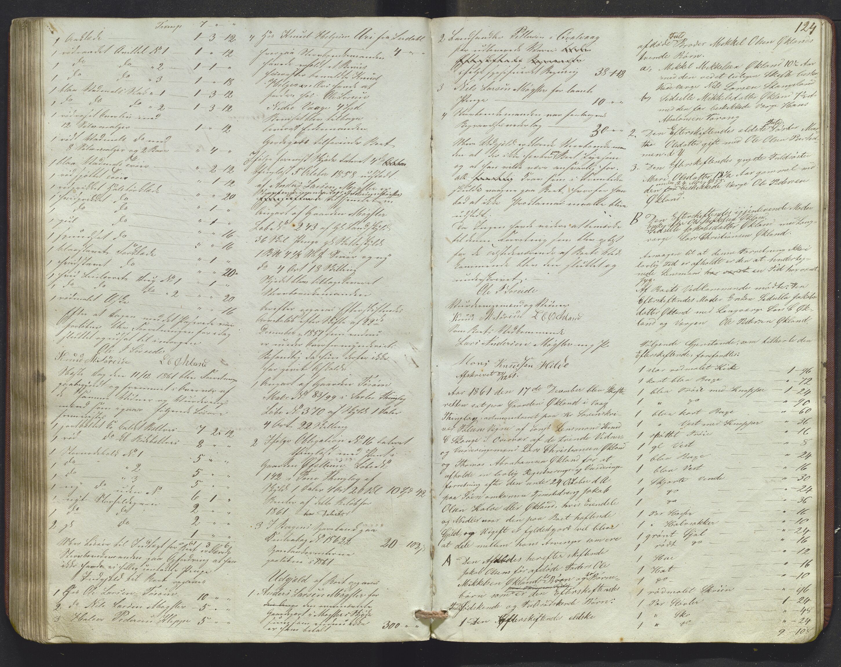 Lensmannen i Sund og Austevoll, AV/SAB-A-35201/0006/L0009: Registreringsprotokoll, 1848-1863, p. 123b-124a