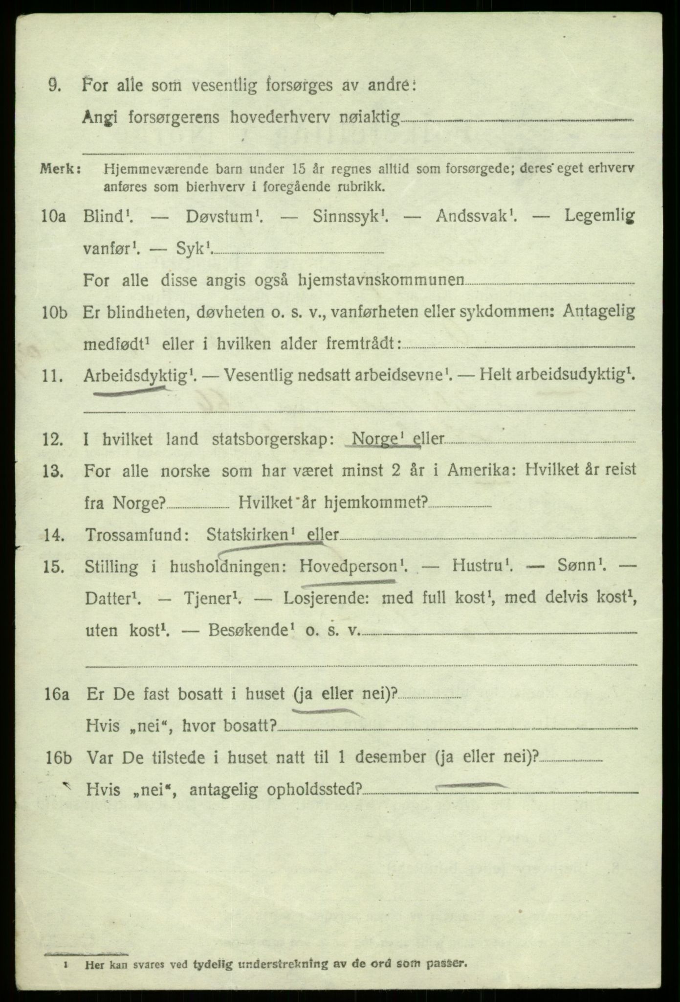 SAB, 1920 census for Kvam, 1920, p. 7512