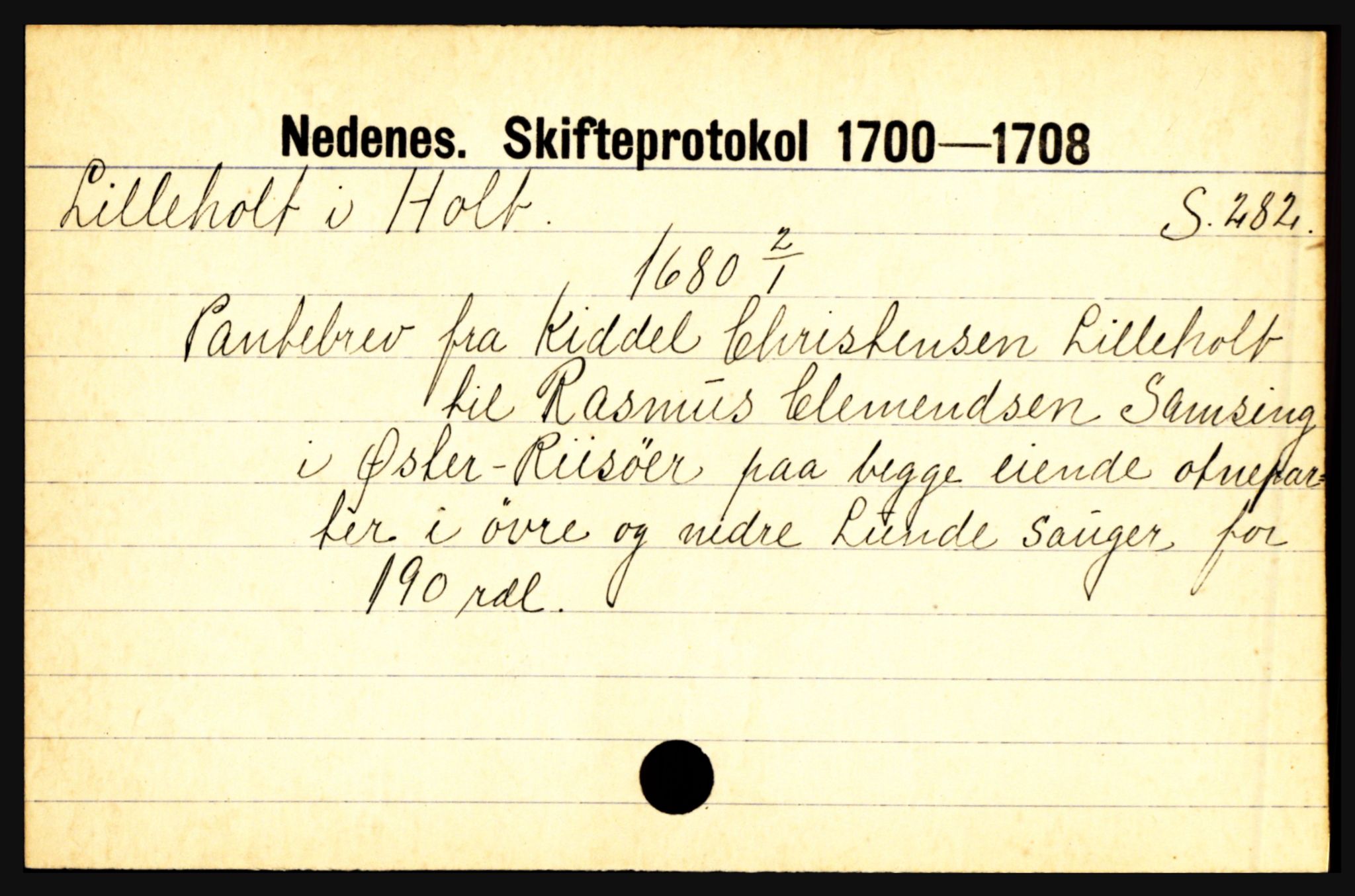 Nedenes sorenskriveri før 1824, AV/SAK-1221-0007/H, p. 17605