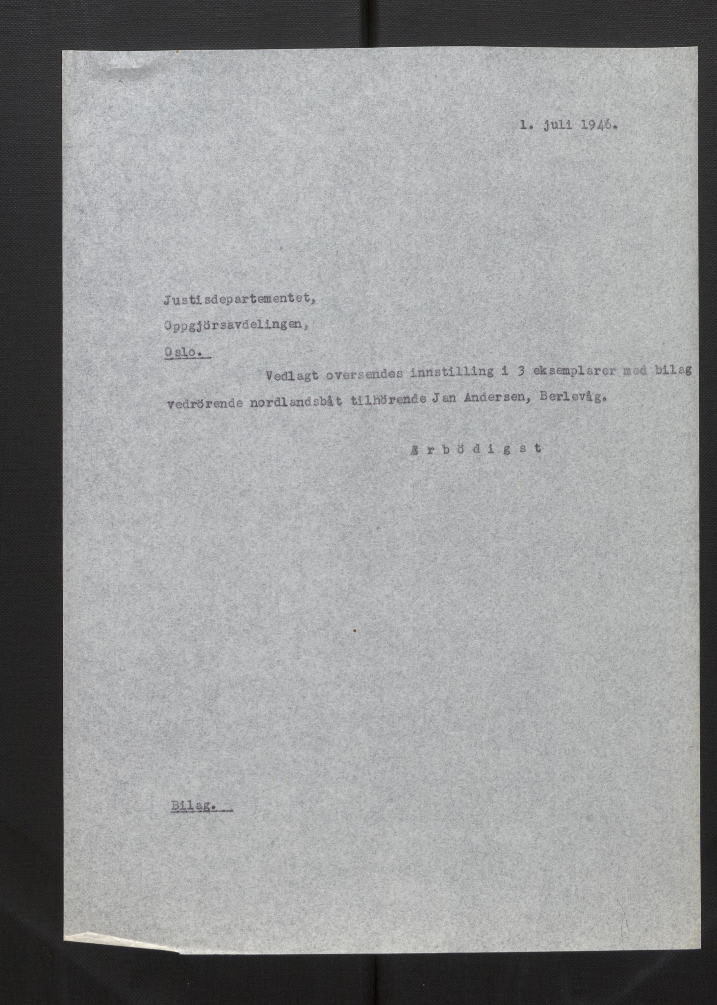 Fiskeridirektoratet - 1 Adm. ledelse - 13 Båtkontoret, SAB/A-2003/La/L0033: Statens krigsforsikring for fiskeflåten, 1936-1971, p. 136