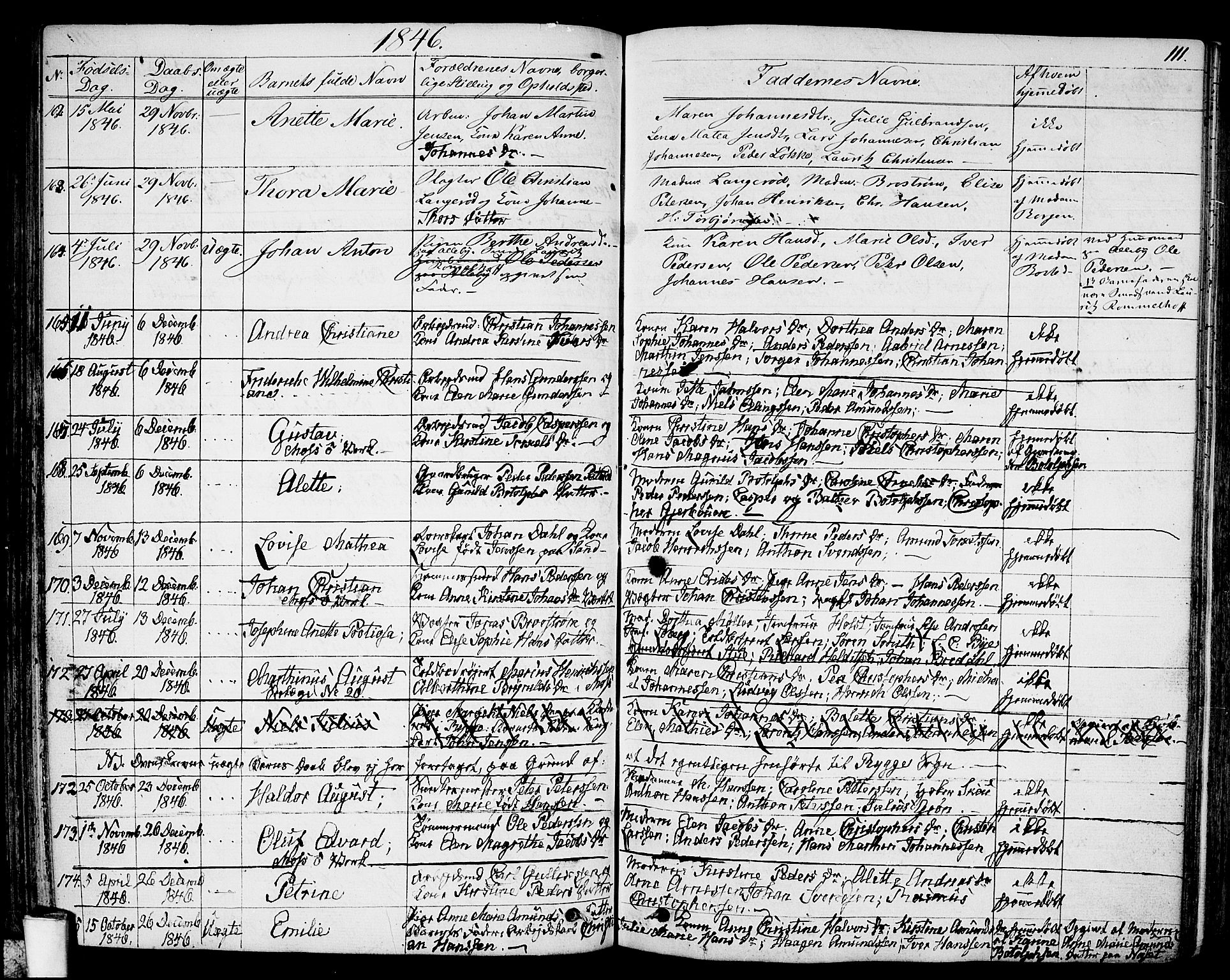 Moss prestekontor Kirkebøker, AV/SAO-A-2003/G/Ga/L0001: Parish register (copy) no. I 1, 1835-1851, p. 111