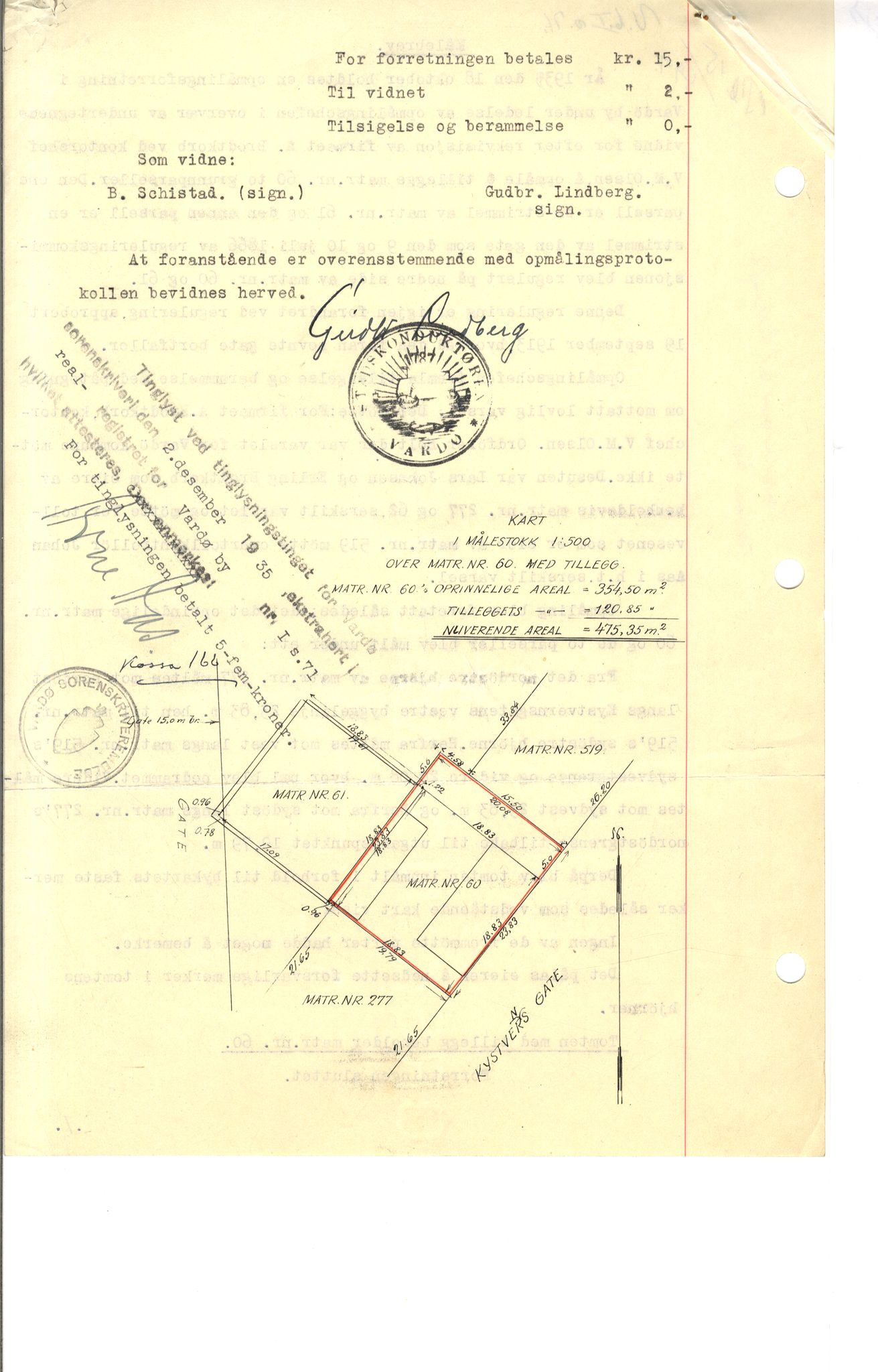 Brodtkorb handel A/S, VAMU/A-0001/Q/Qb/L0001: Skjøter og grunnbrev i Vardø by, 1822-1943, p. 285