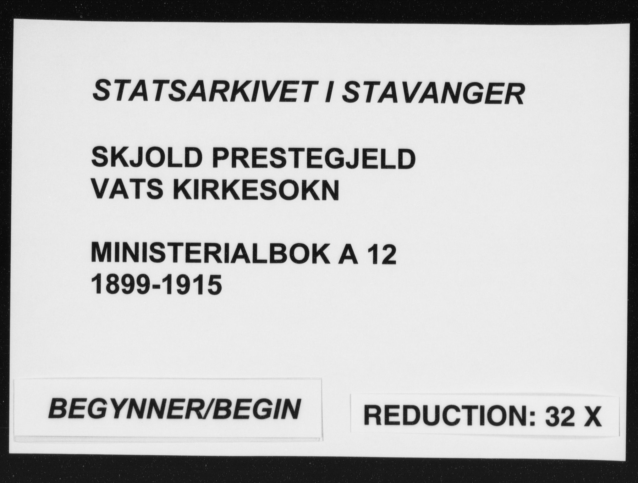 Skjold sokneprestkontor, SAST/A-101847/H/Ha/Haa/L0012: Parish register (official) no. A 12, 1899-1915