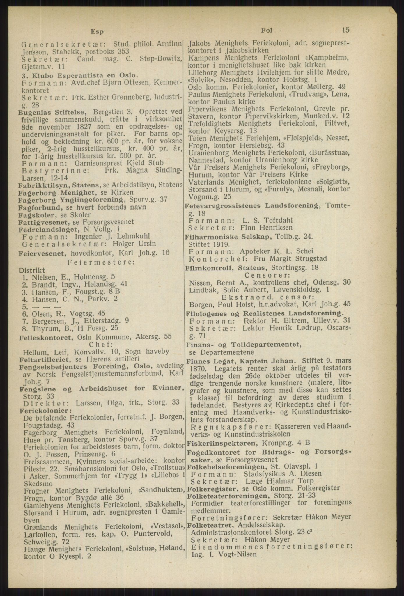 Kristiania/Oslo adressebok, PUBL/-, 1937, p. 15