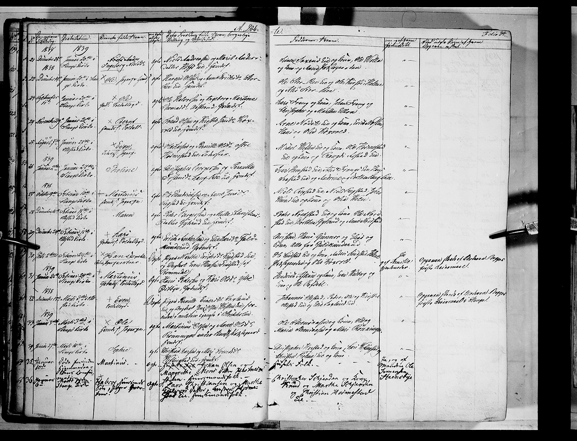 Stange prestekontor, AV/SAH-PREST-002/K/L0010: Parish register (official) no. 10, 1835-1845, p. 34