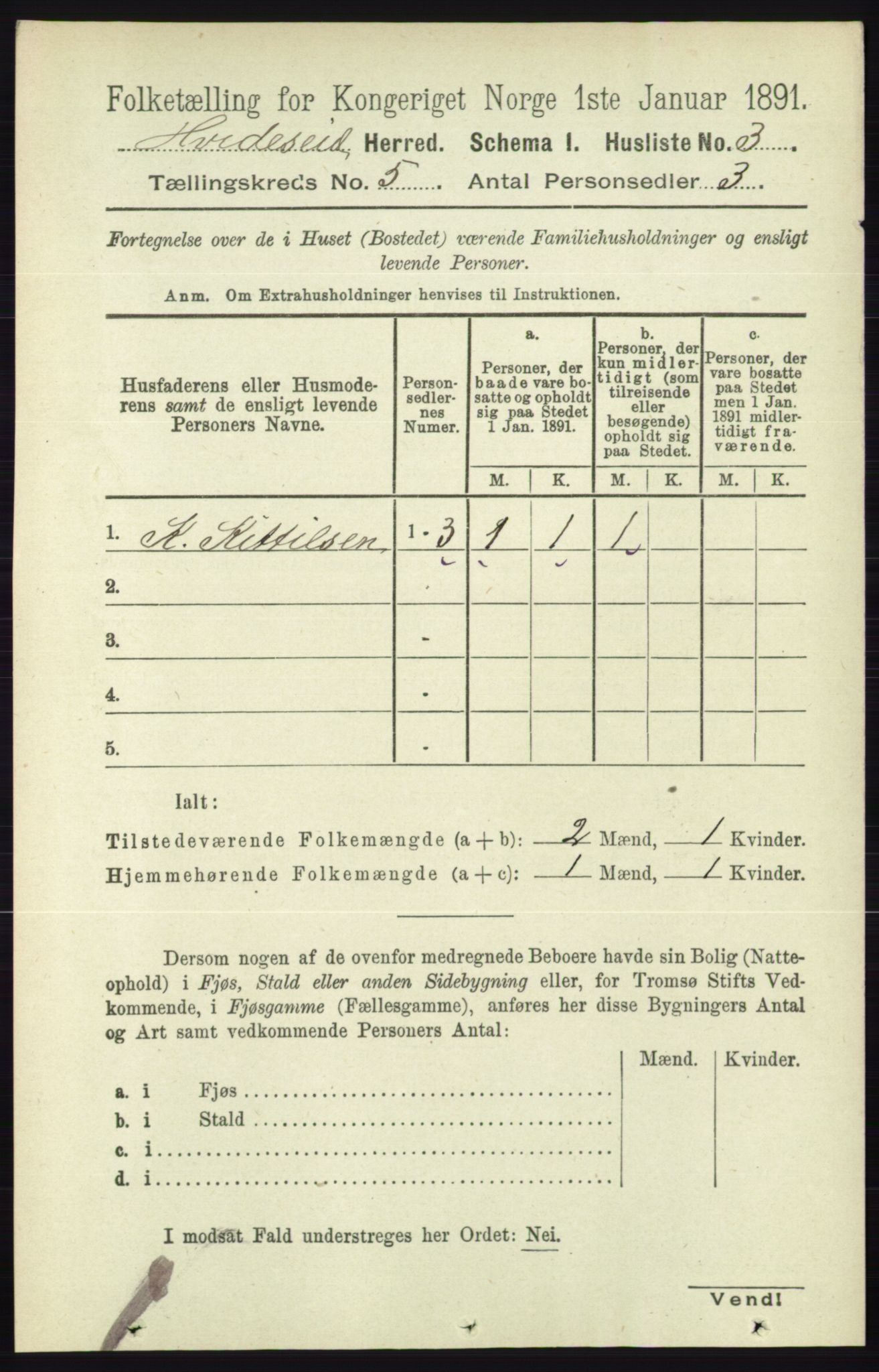 RA, 1891 census for 0829 Kviteseid, 1891, p. 863