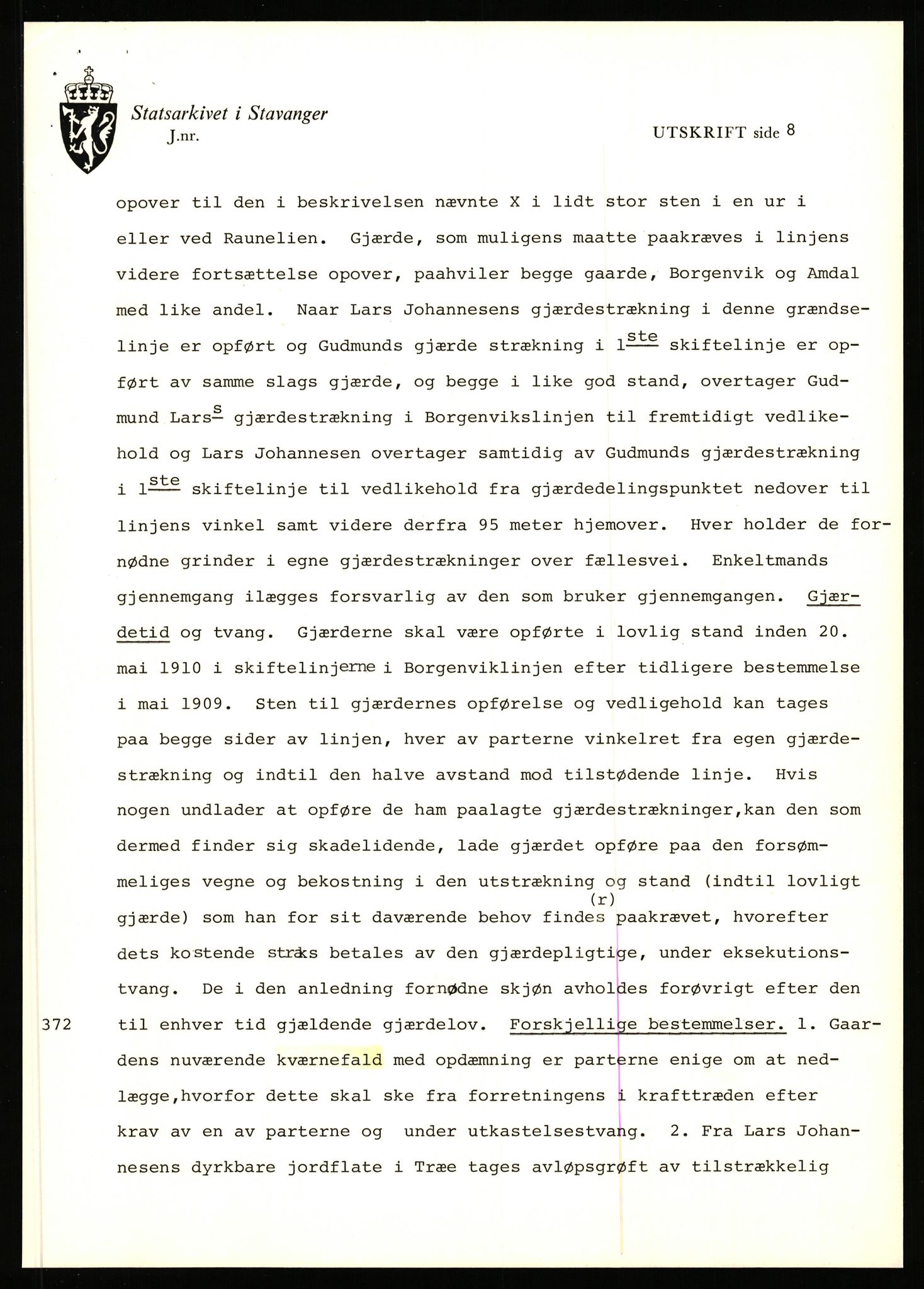 Statsarkivet i Stavanger, AV/SAST-A-101971/03/Y/Yj/L0002: Avskrifter sortert etter gårdsnavn: Amdal indre - Askeland, 1750-1930, p. 57