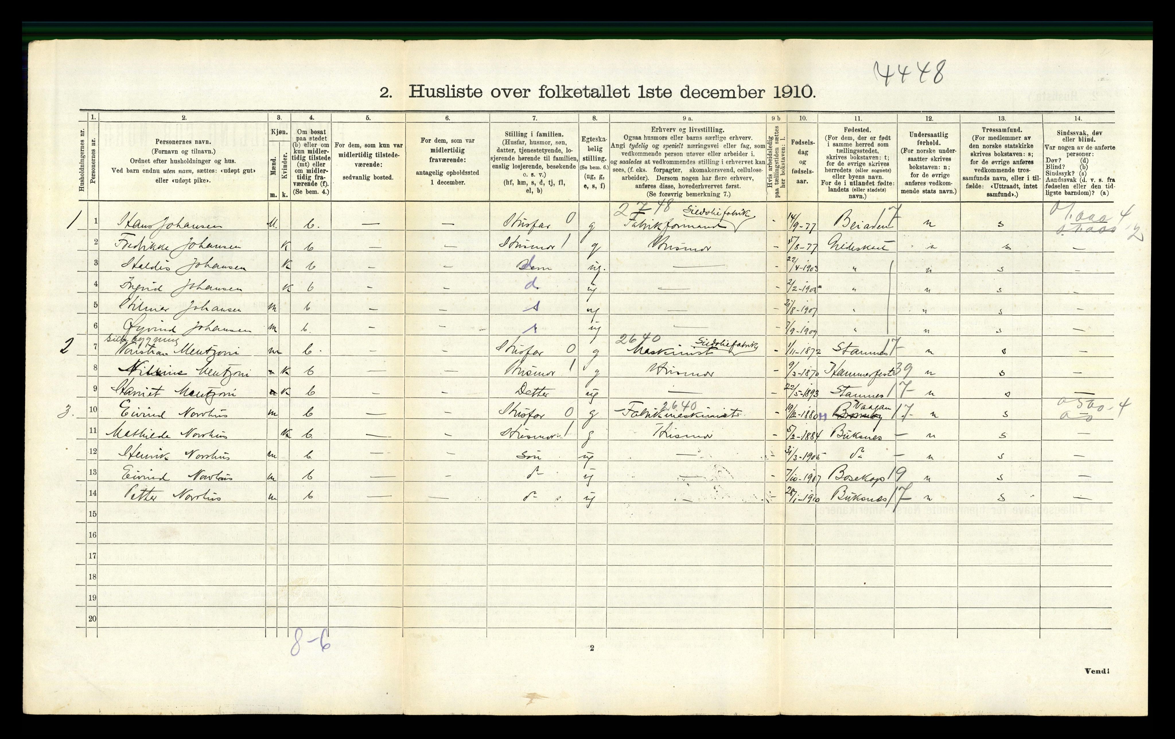 RA, 1910 census for Herøy, 1910, p. 1000