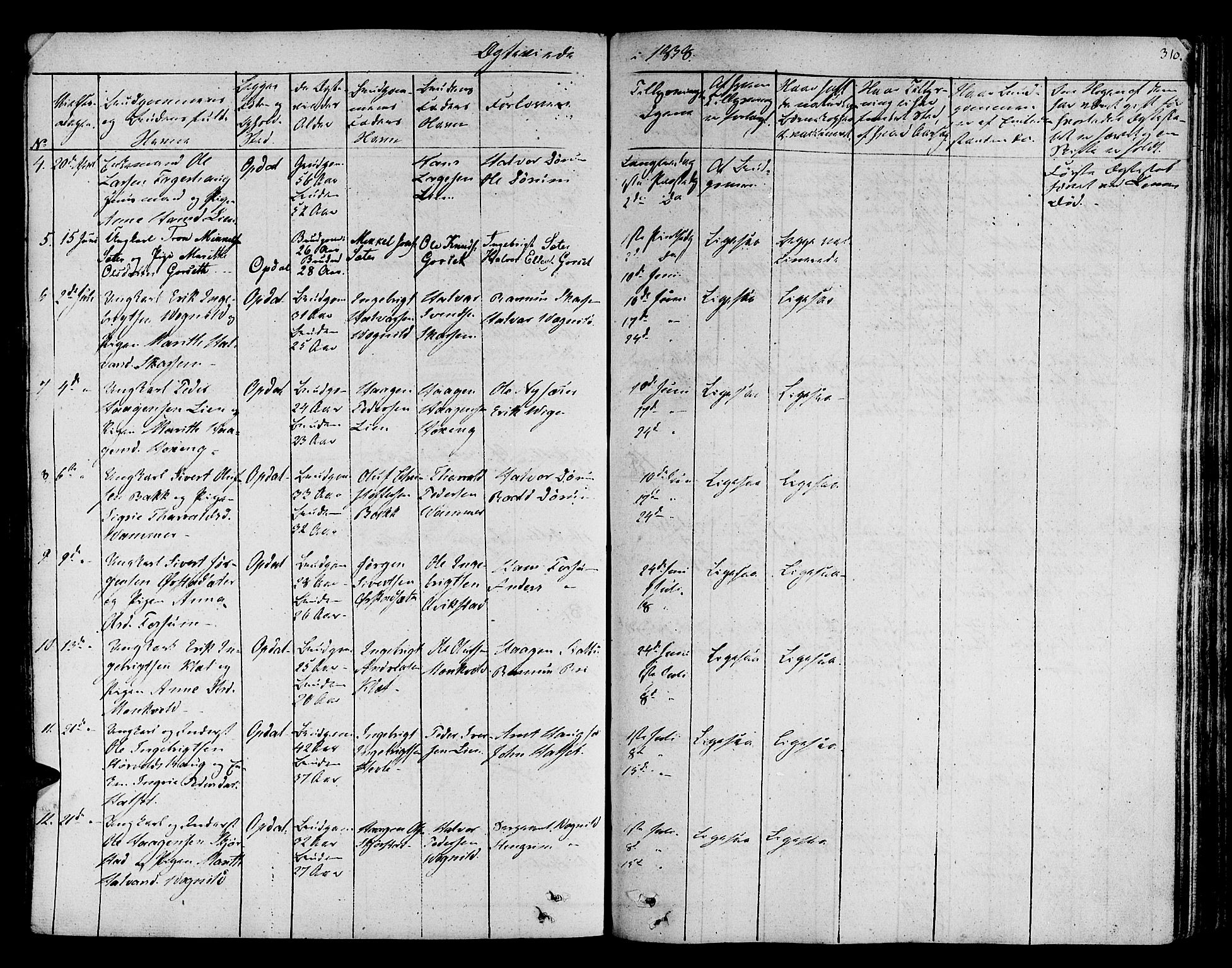 Ministerialprotokoller, klokkerbøker og fødselsregistre - Sør-Trøndelag, AV/SAT-A-1456/678/L0897: Parish register (official) no. 678A06-07, 1821-1847, p. 310